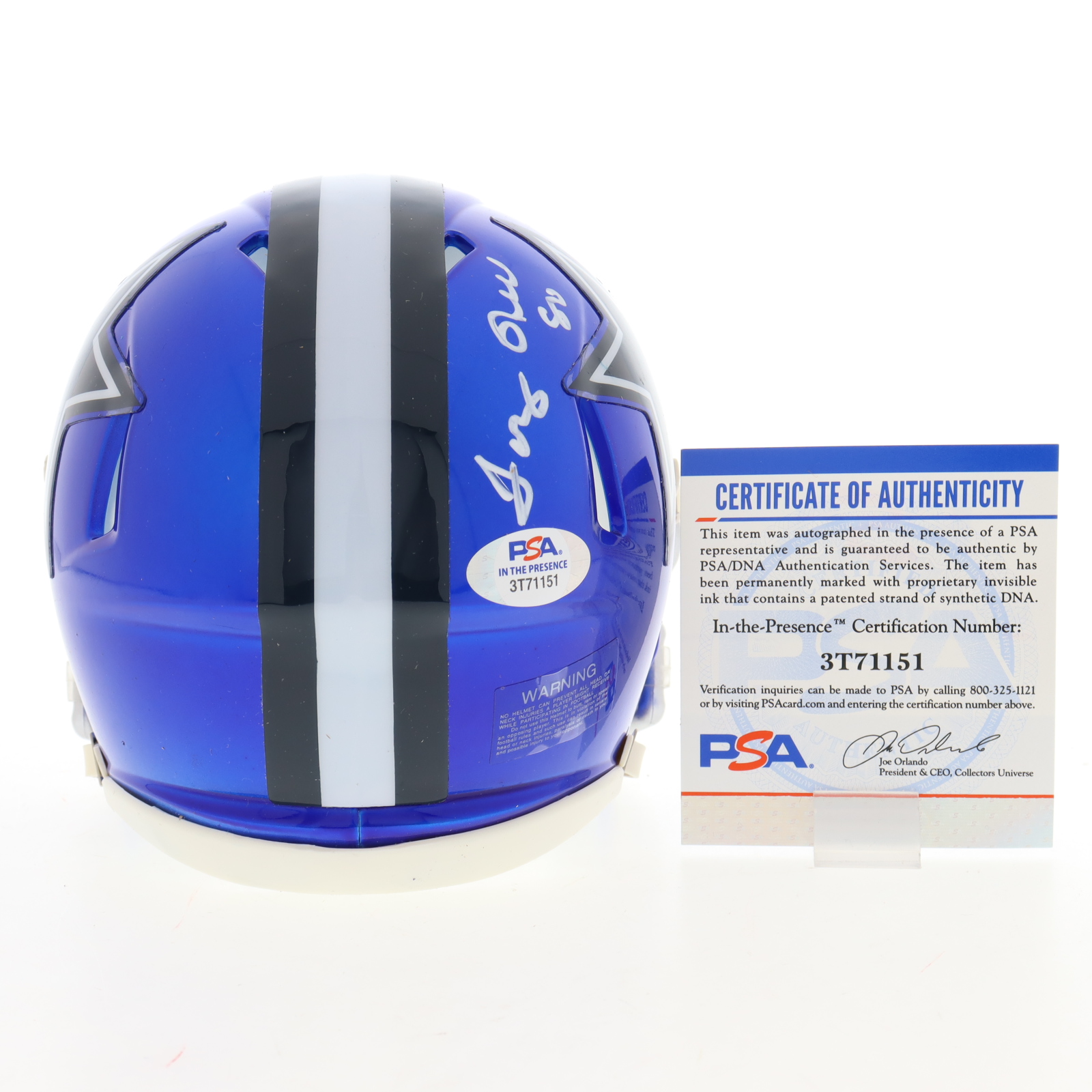 Tony Hill Signed Cowboys Flash Alternate Speed Mini Helmet (PSA) at PristineAuction.com Tony Hill Signed Cowboys Flash Alternate Speed Mini Helmet (PSA) at PristineAuction.com