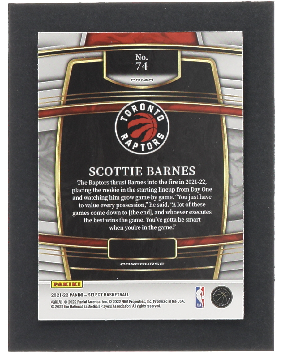Scottie Barnes 2021-22 Select Prizms Gold Wave #74 RC at PristineAuction.com Scottie Barnes 2021-22 Select Prizms Gold Wave #74 RC at PristineAuction.com
