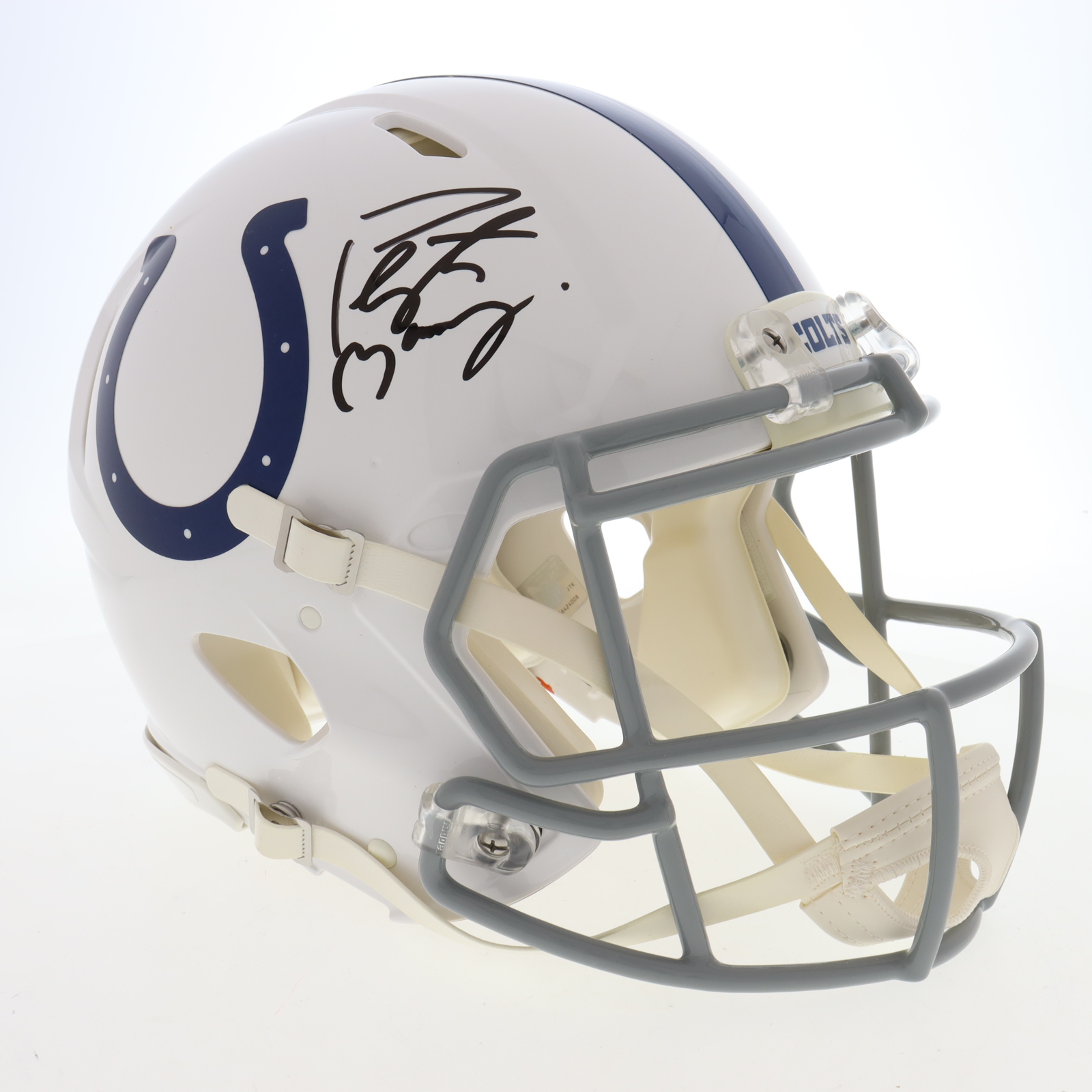 Peyton Manning Signed Colts Full-Size Authentic On-Field Lunar Eclipse Alternate Speed Helmet (Fanatics) at PristineAuction.com Peyton Manning Signed Colts Full-Size Authentic On-Field Lunar Eclipse Alternate Speed Helmet (Fanatics) at PristineAuction.com