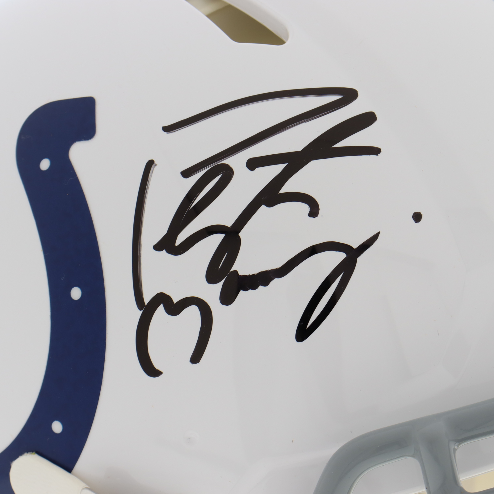 Peyton Manning Signed Colts Full-Size Authentic On-Field Lunar Eclipse Alternate Speed Helmet (Fanatics) at PristineAuction.com Peyton Manning Signed Colts Full-Size Authentic On-Field Lunar Eclipse Alternate Speed Helmet (Fanatics) at PristineAuction.com