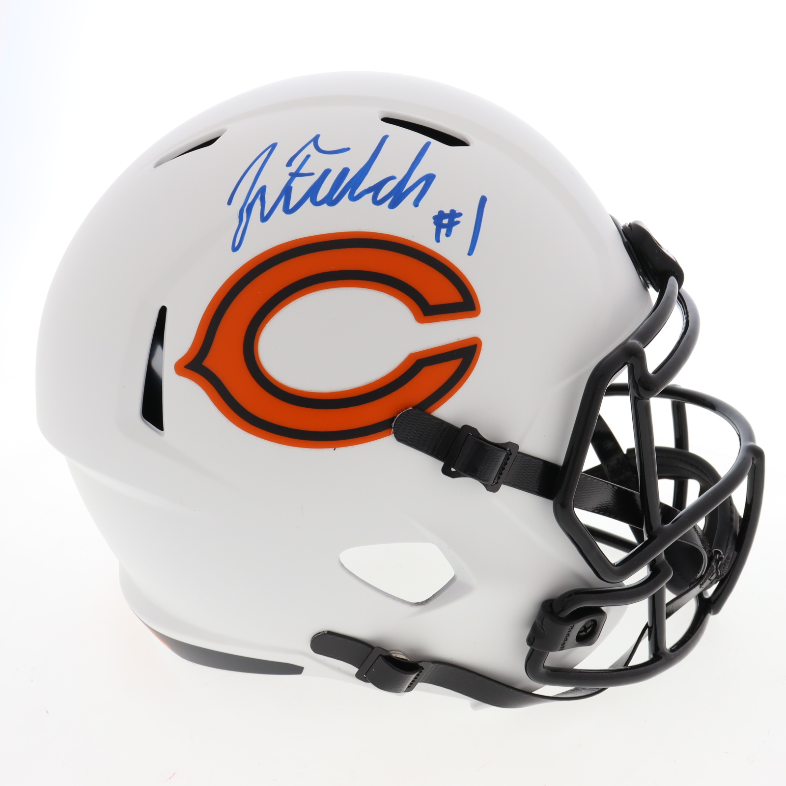 Justin Fields Signed Bears Full-Size Eclipse Alternate Speed Helmet (Beckett) at PristineAuction.com Justin Fields Signed Bears Full-Size Eclipse Alternate Speed Helmet (Beckett) at PristineAuction.com