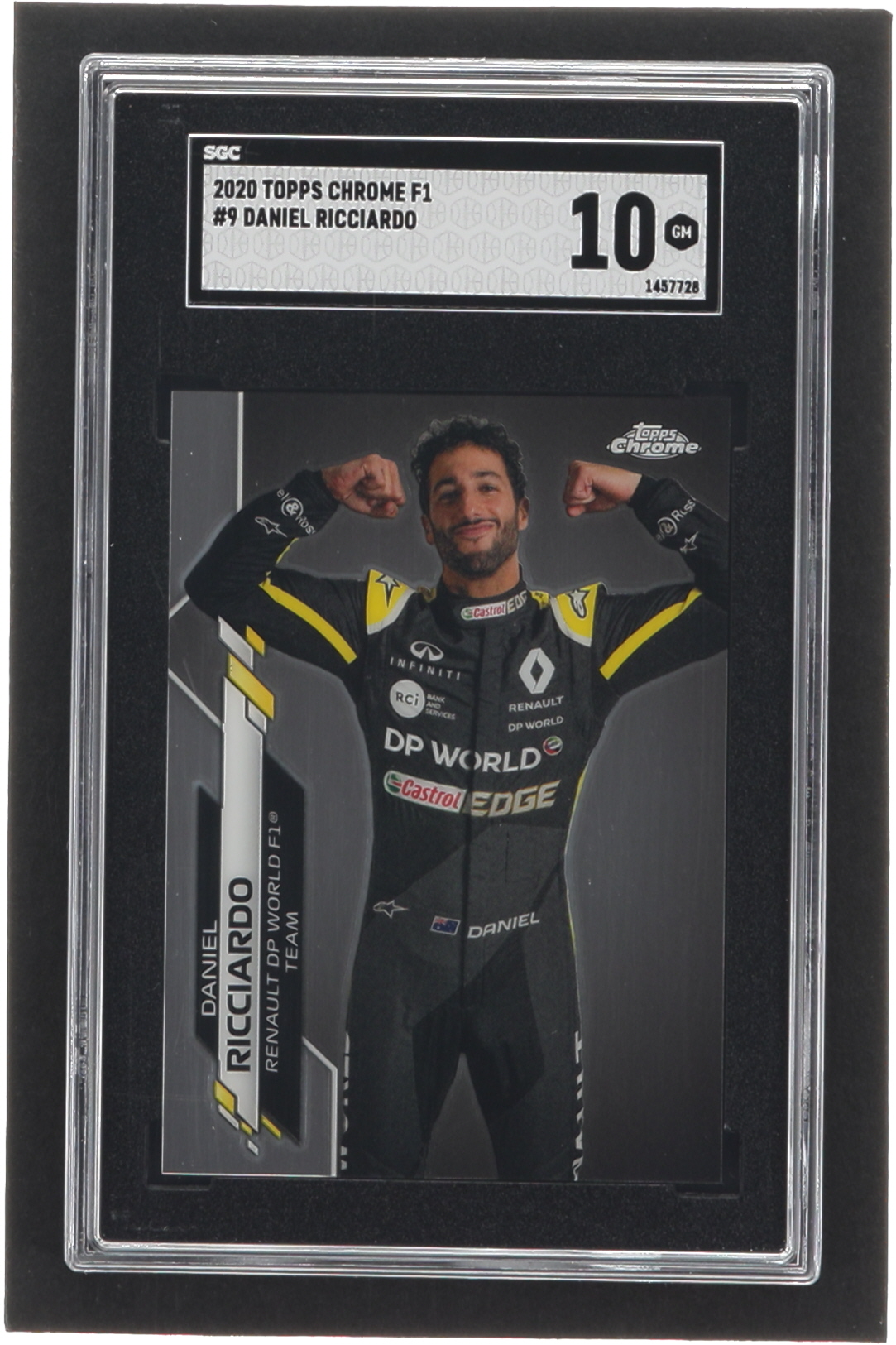 Daniel Ricciardo 2020 Topps Chrome Formula 1 #9 (SGC 10) at PristineAuction.com Daniel Ricciardo 2020 Topps Chrome Formula 1 #9 (SGC 10) at PristineAuction.com