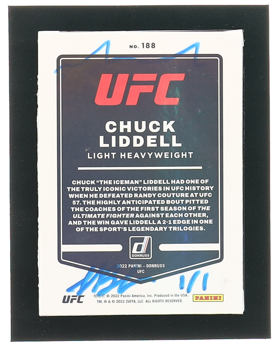 Chuck "The Iceman" Liddell Signed Custom Trading Card #1/1 at PristineAuction.com Chuck "The Iceman" Liddell Signed Custom Trading Card #1/1 at PristineAuction.com