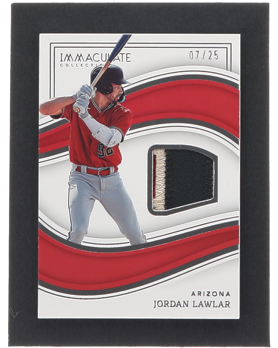 Jordan Lawlar 2023 Immaculate Collection Materials Prime #18 RC #07/25 at PristineAuction.com Jordan Lawlar 2023 Immaculate Collection Materials Prime #18 RC #07/25 at PristineAuction.com