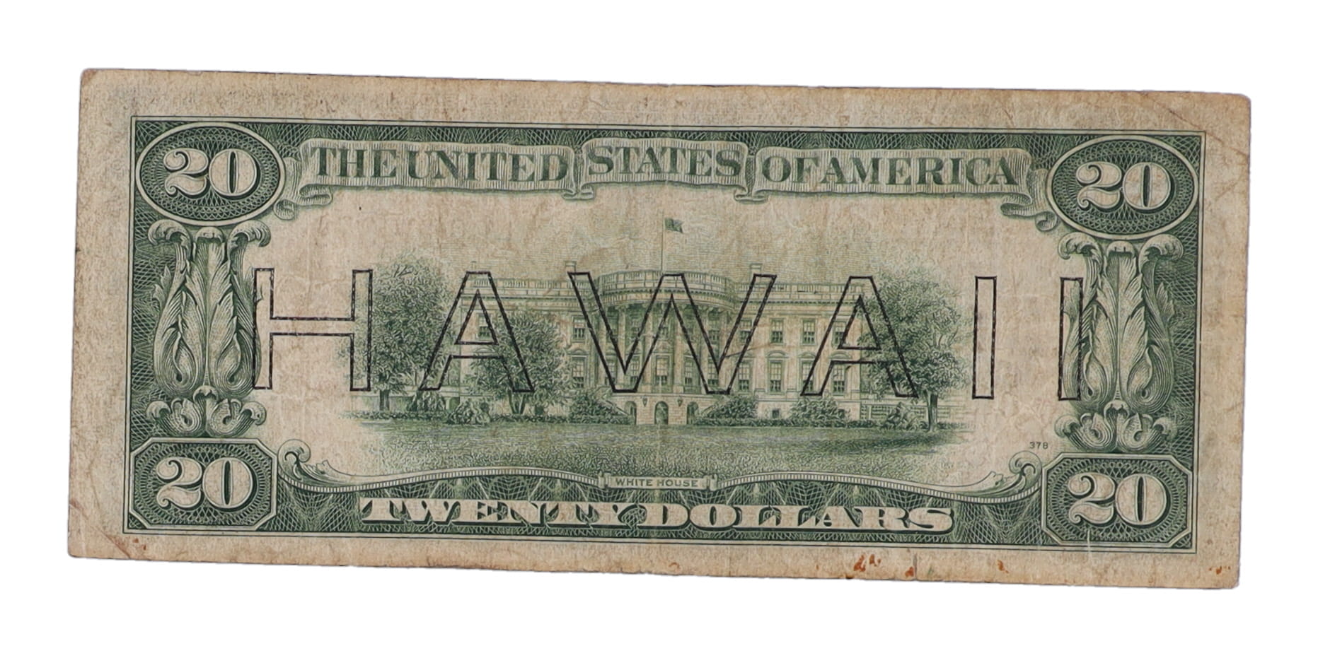1934 $20 Twenty Dollars Hawaii Overprint Federal Reserve Note at PristineAuction.com 1934 $20 Twenty Dollars Hawaii Overprint Federal Reserve Note at PristineAuction.com