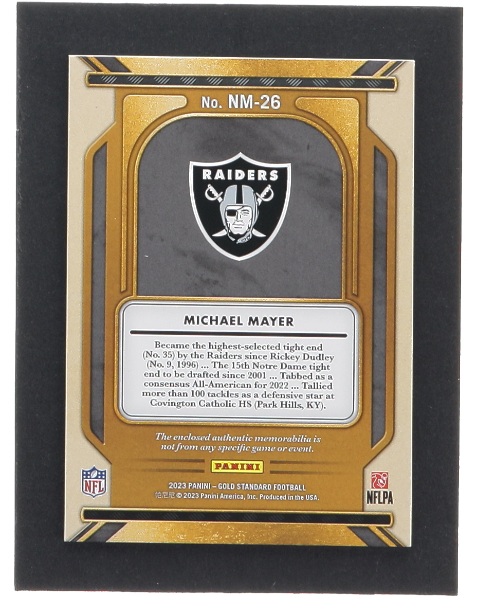 Michael Mayer 2023 Panini Gold Standard Newly Minted Memorabilia #26 RC #287/399 at PristineAuction.com Michael Mayer 2023 Panini Gold Standard Newly Minted Memorabilia #26 RC #287/399 at PristineAuction.com