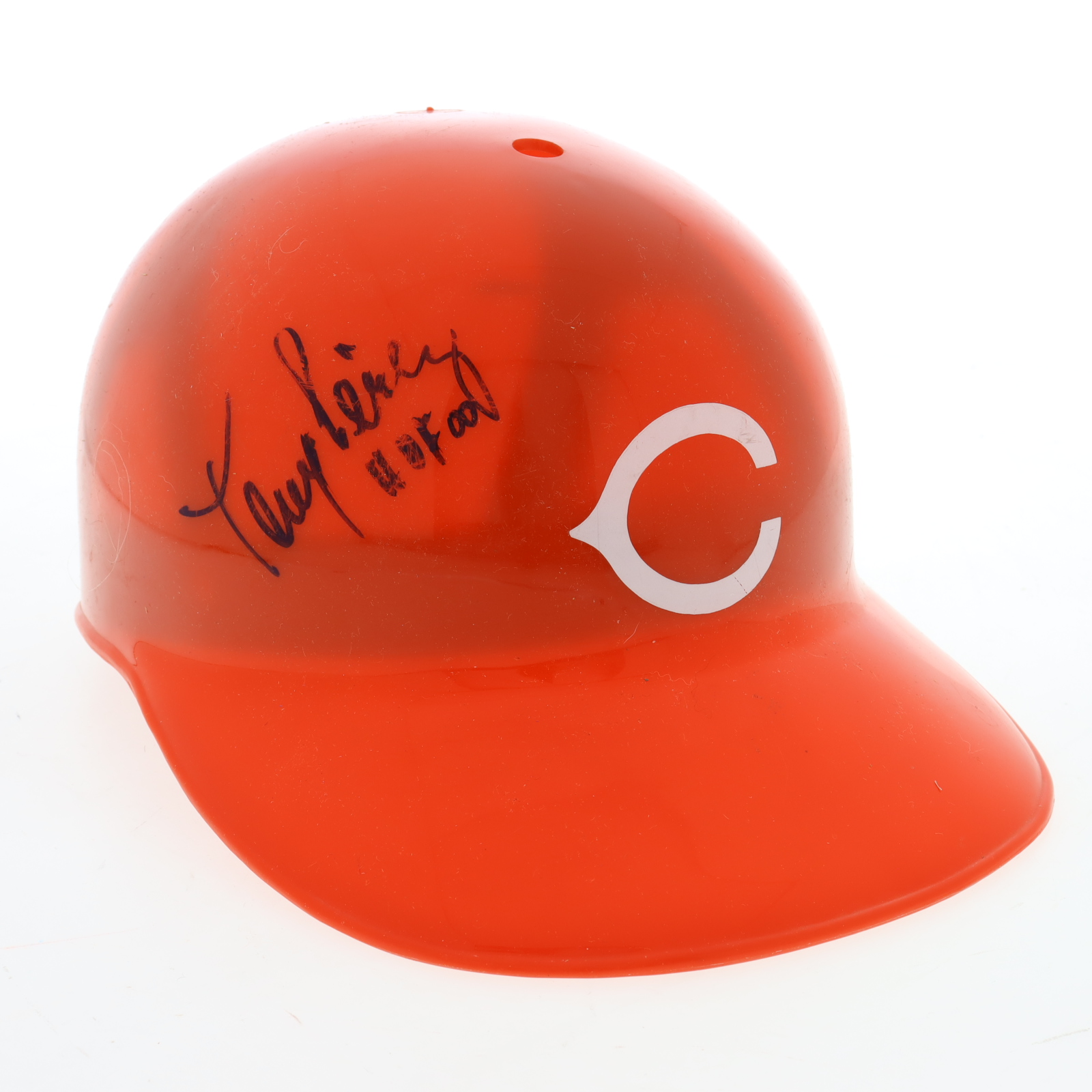 Tony Perez Signed Reds Full-Size Batting Helmet Inscribed "HOF 00" (JSA) at PristineAuction.com Tony Perez Signed Reds Full-Size Batting Helmet Inscribed "HOF 00" (JSA) at PristineAuction.com
