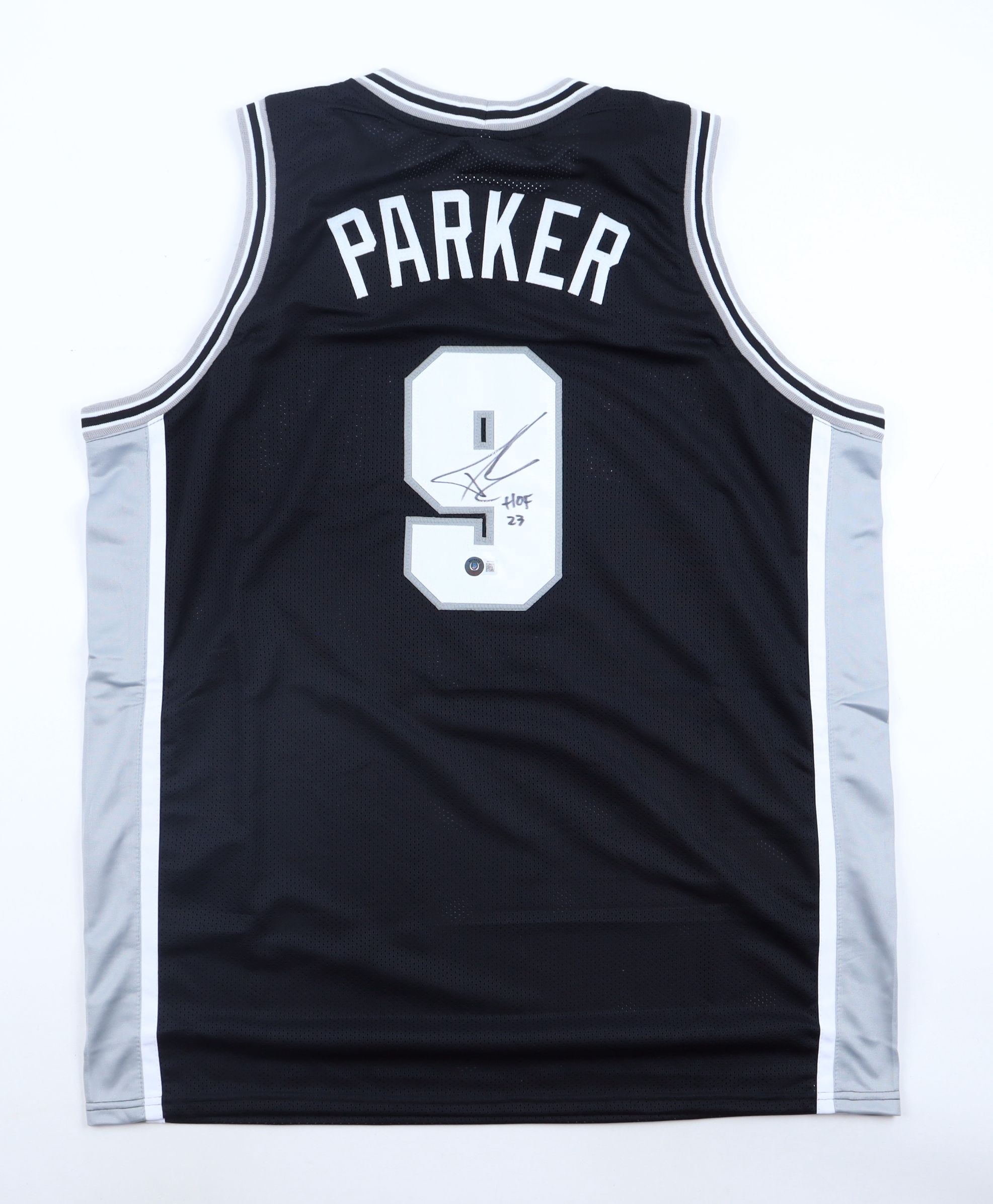 Tony Parker Signed Jersey Inscribed "HOF 23" (Beckett) at PristineAuction.com Tony Parker Signed Jersey Inscribed "HOF 23" (Beckett) at PristineAuction.com