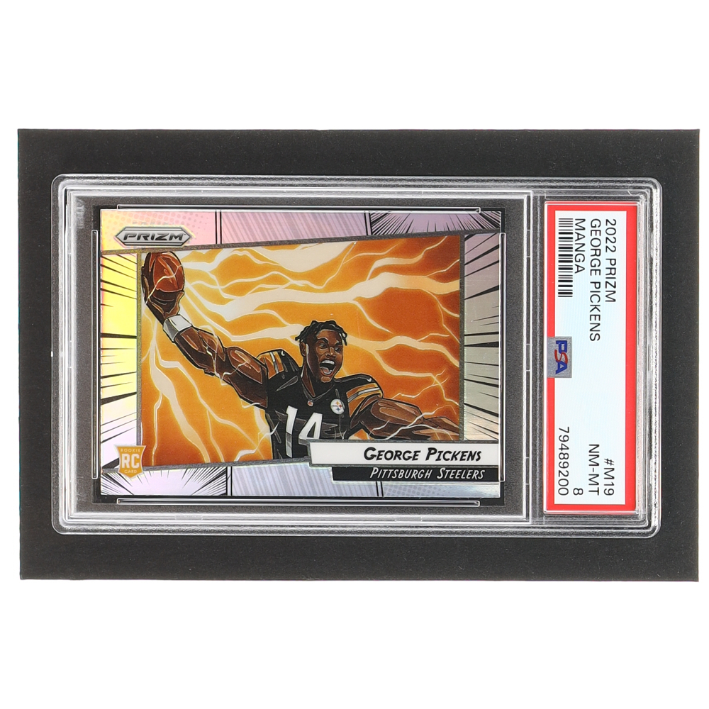 George Pickens 2022 Panini Prizm Manga #19 RC (PSA 8) | Pristine
