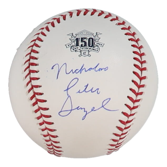 Nick Senzel Signed Reds 150th Anniversary OML Baseball (JSA & USA SM) at PristineAuction.com Nick Senzel Signed Reds 150th Anniversary OML Baseball (JSA & USA SM) at PristineAuction.com