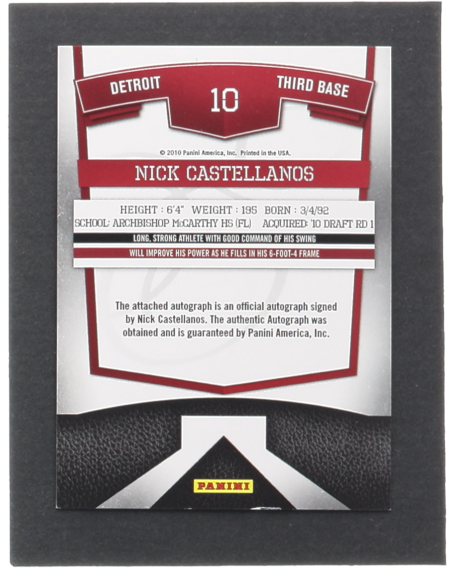 Nick Castellanos 2010 Donruss Elite Extra Edition Franchise Futures Signatures #10 #042/699 RC at PristineAuction.com Nick Castellanos 2010 Donruss Elite Extra Edition Franchise Futures Signatures #10 #042/699 RC at PristineAuction.com