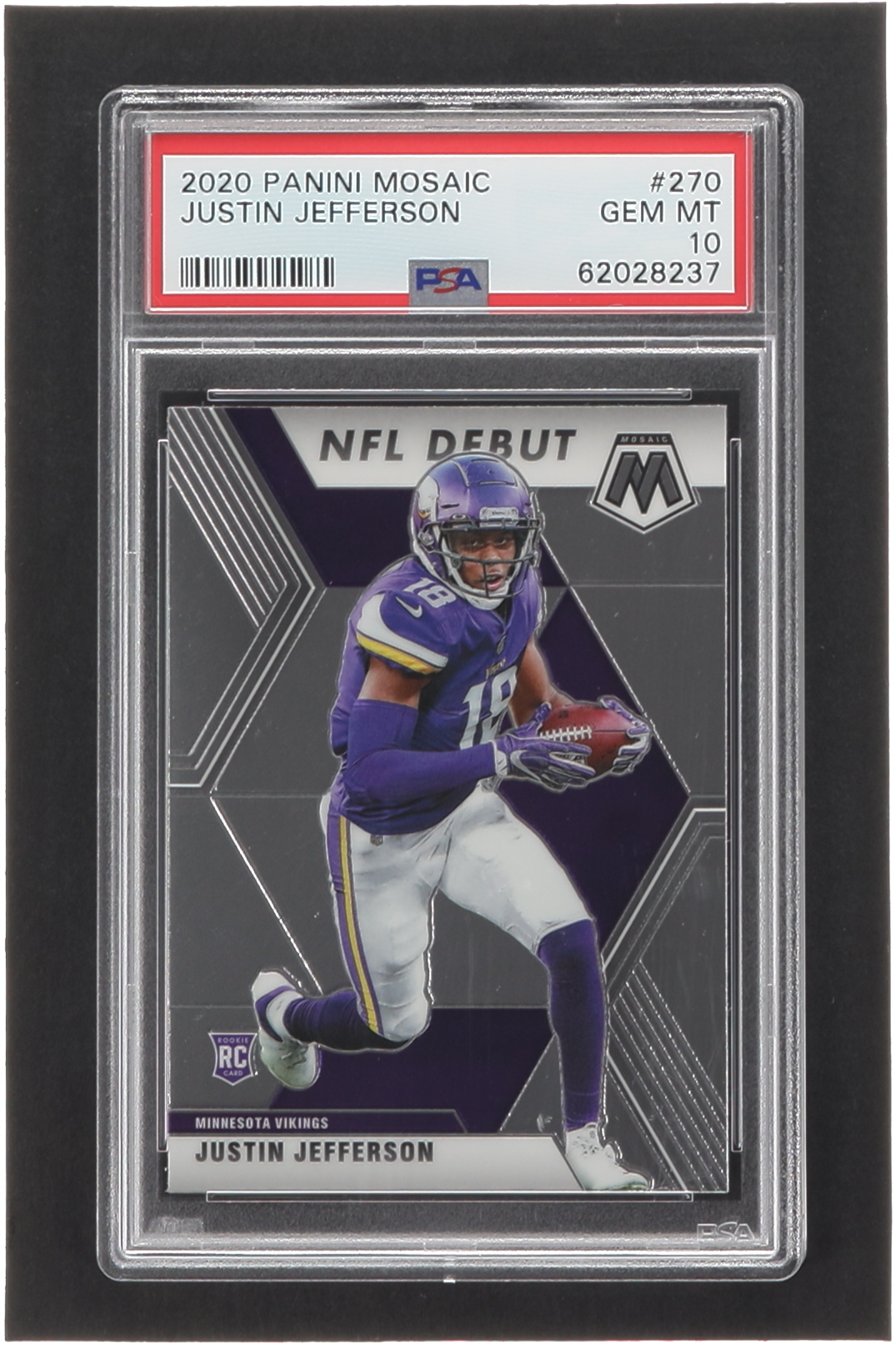 Justin Jefferson 2020 Panini Mosaic #270 DEB RC (PSA 10) at PristineAuction.com Justin Jefferson 2020 Panini Mosaic #270 DEB RC (PSA 10) at PristineAuction.com