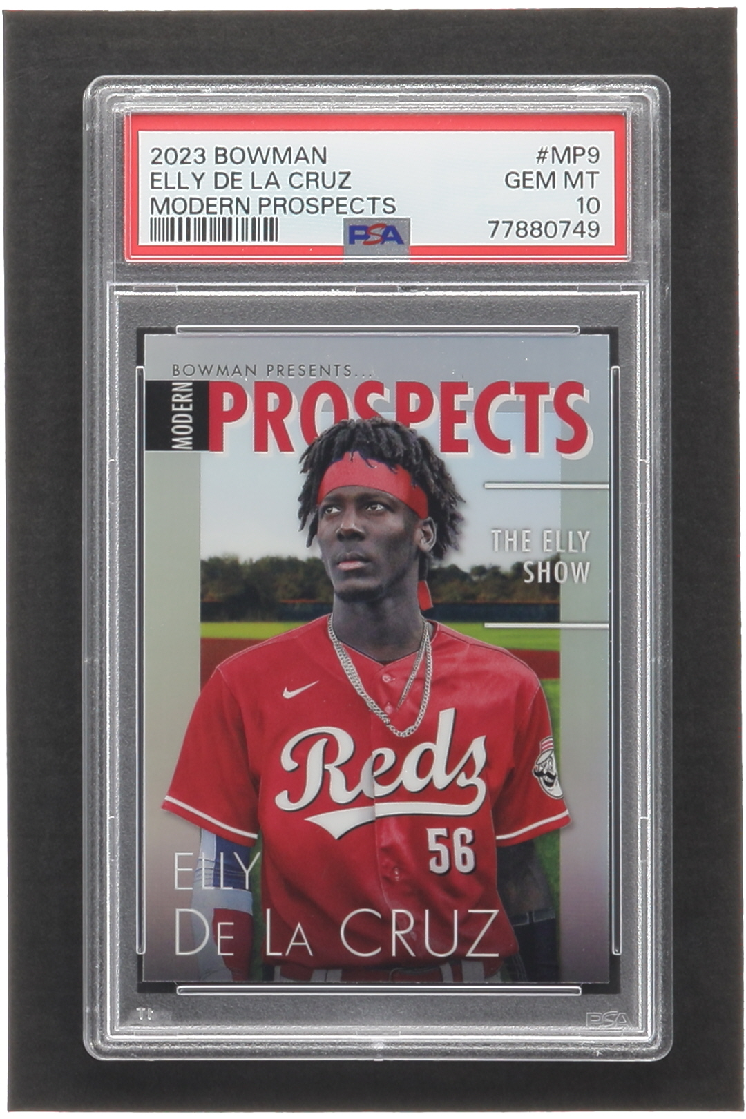 Elly De La Cruz 2023 Bowman Chrome Modern Prospect #MP9 RC (PSA 10) at PristineAuction.com Elly De La Cruz 2023 Bowman Chrome Modern Prospect #MP9 RC (PSA 10) at PristineAuction.com