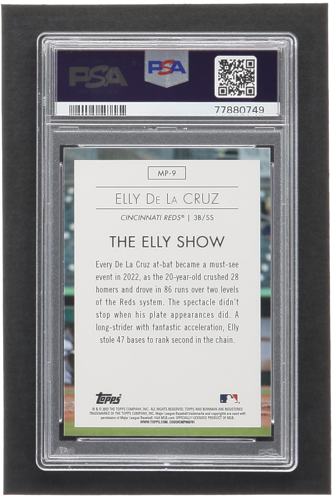 Elly De La Cruz 2023 Bowman Chrome Modern Prospect #MP9 RC (PSA 10) at PristineAuction.com Elly De La Cruz 2023 Bowman Chrome Modern Prospect #MP9 RC (PSA 10) at PristineAuction.com