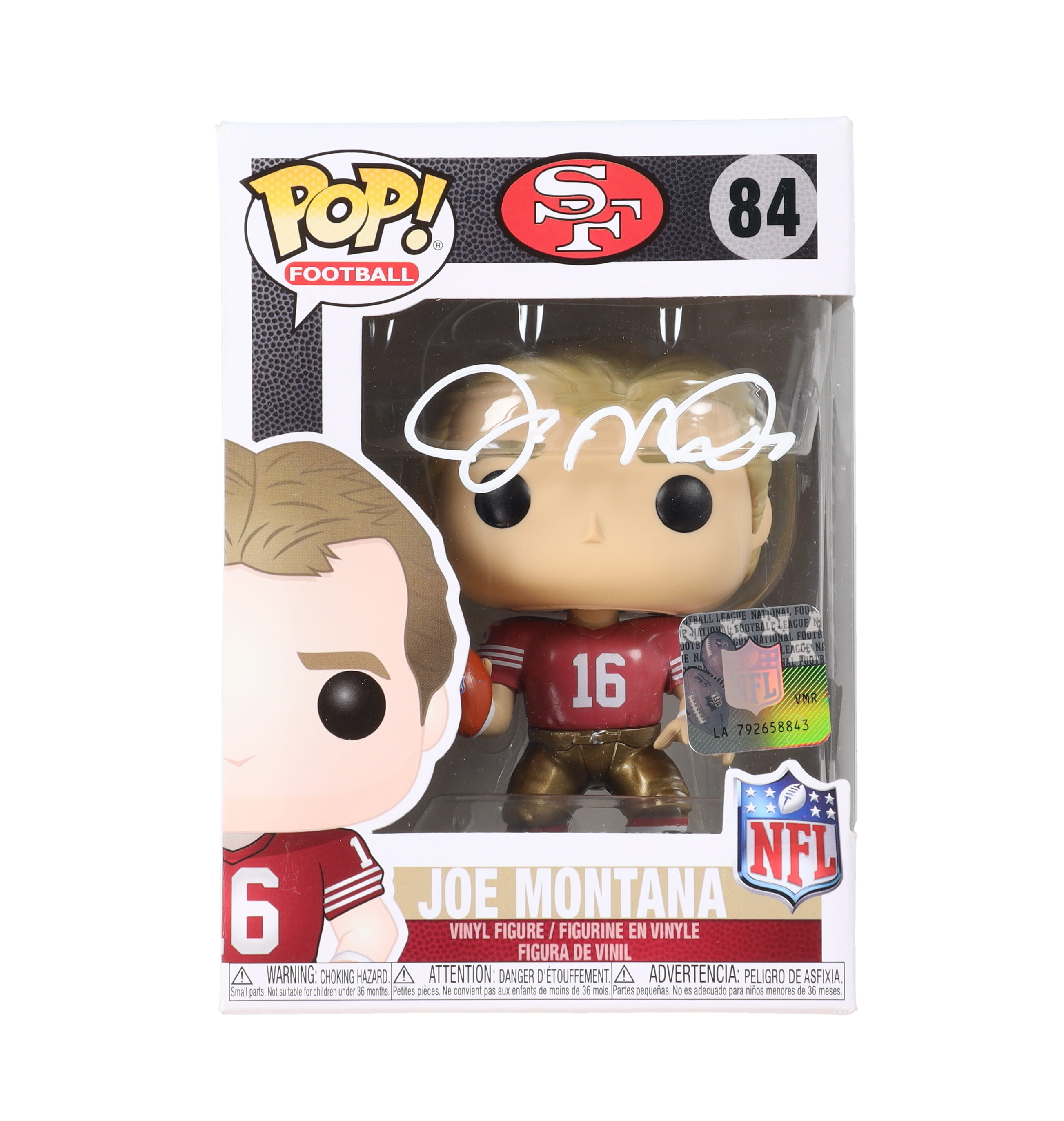 Joe Montana Signed 49ers #84 Funko Pop! Vinyl Figure (Fanatics) at PristineAuction.com Joe Montana Signed 49ers #84 Funko Pop! Vinyl Figure (Fanatics) at PristineAuction.com
