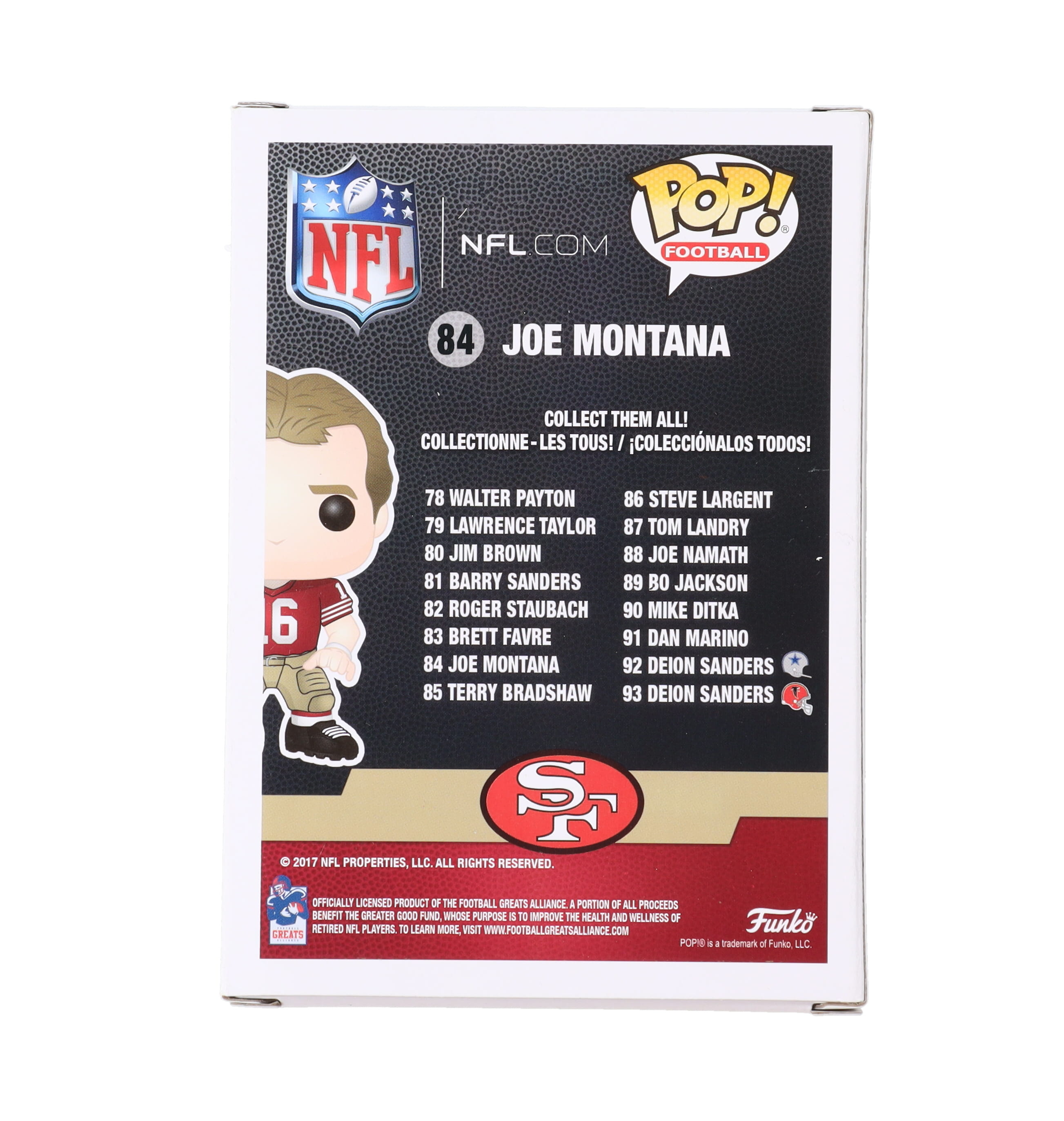 Joe Montana Signed 49ers #84 Funko Pop! Vinyl Figure (Fanatics) at PristineAuction.com Joe Montana Signed 49ers #84 Funko Pop! Vinyl Figure (Fanatics) at PristineAuction.com