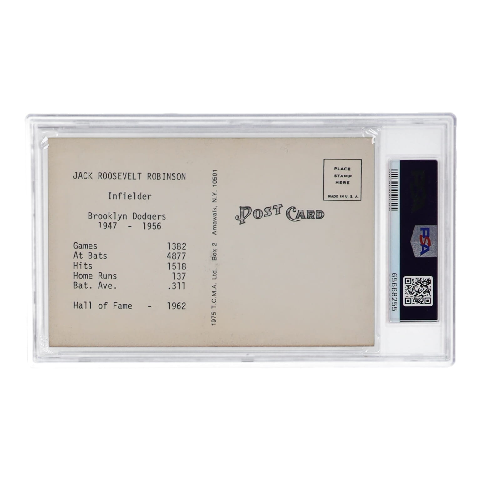Jackie Robinson 1973-79 TCMA All-Time Greats #66 (PSA 7) at PristineAuction.com Jackie Robinson 1973-79 TCMA All-Time Greats #66 (PSA 7) at PristineAuction.com