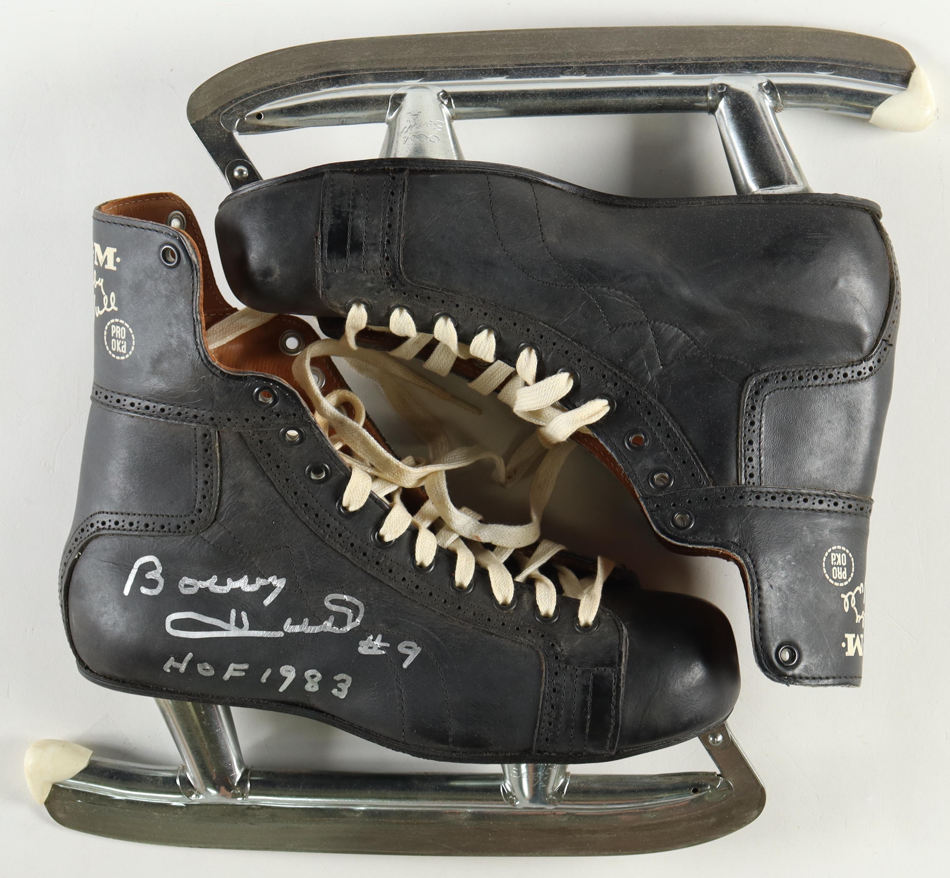 Bobby Hull Signed Pair Of Vintage 1960's CCM Ice Skates Inscribed "HOF 1983" (SGC) at PristineAuction.com Bobby Hull Signed Pair Of Vintage 1960's CCM Ice Skates Inscribed "HOF 1983" (SGC) at PristineAuction.com
