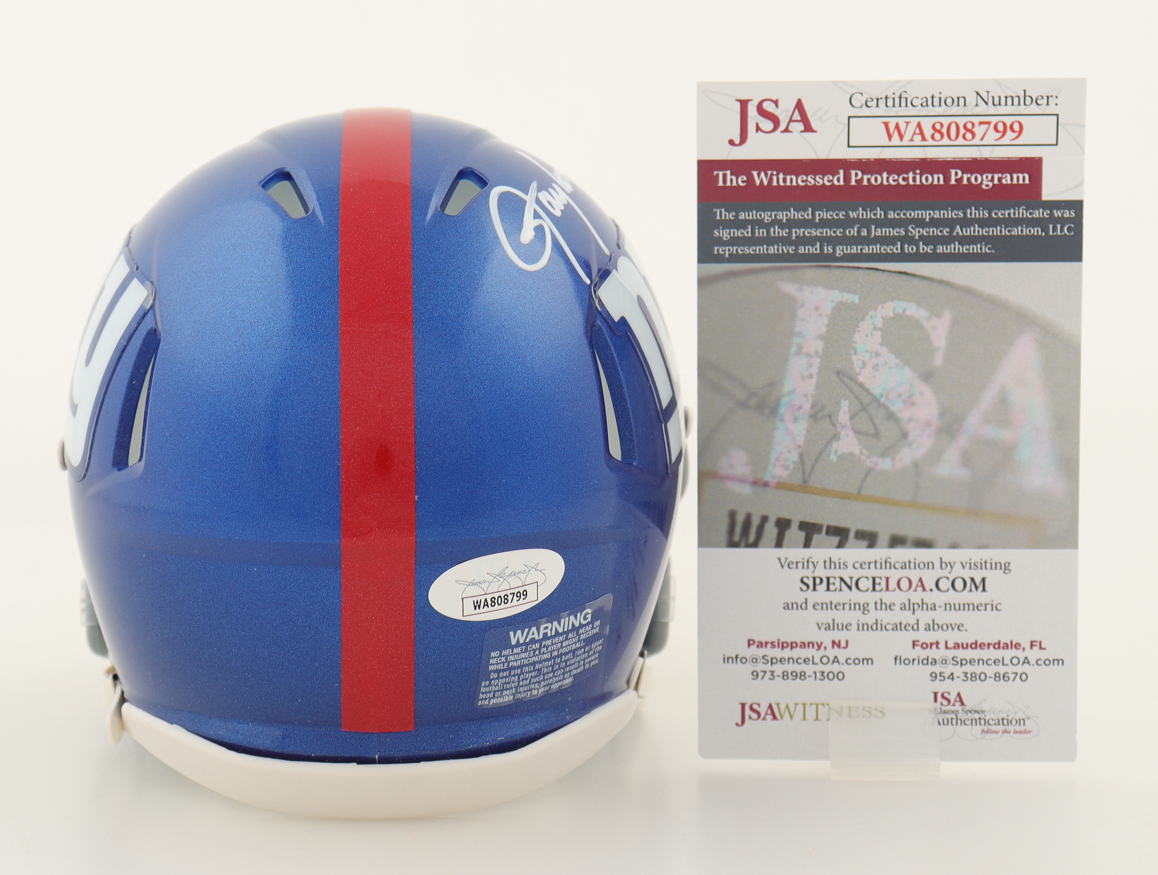 Lawrence Taylor Signed Giants Mini Helmet (JSA) at PristineAuction.com Lawrence Taylor Signed Giants Mini Helmet (JSA) at PristineAuction.com