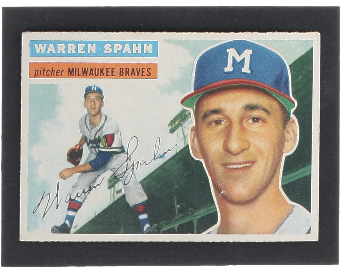 Warren Spahn 1956 Topps #10 at PristineAuction.com Warren Spahn 1956 Topps #10 at PristineAuction.com