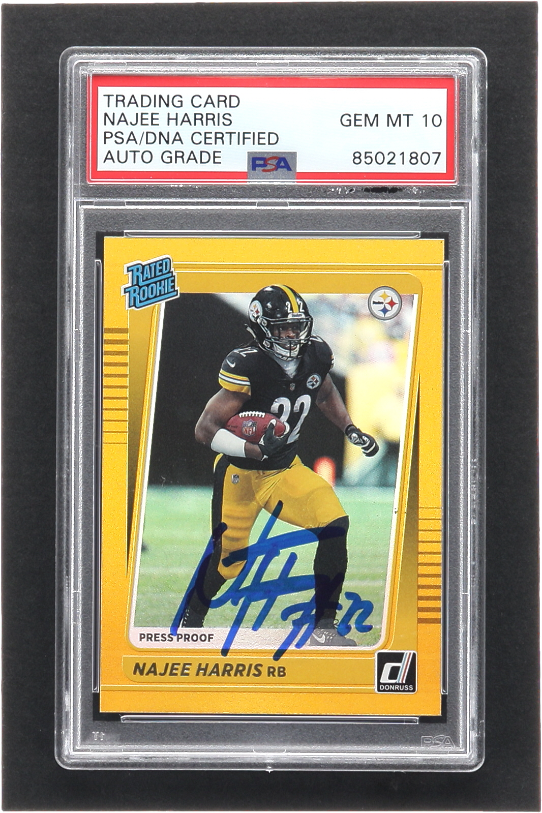 Najee Harris Signed 2021 Donruss Press Proof Premium #259 RR RC (PSA | Auto 10) at PristineAuction.com Najee Harris Signed 2021 Donruss Press Proof Premium #259 RR RC (PSA | Auto 10) at PristineAuction.com
