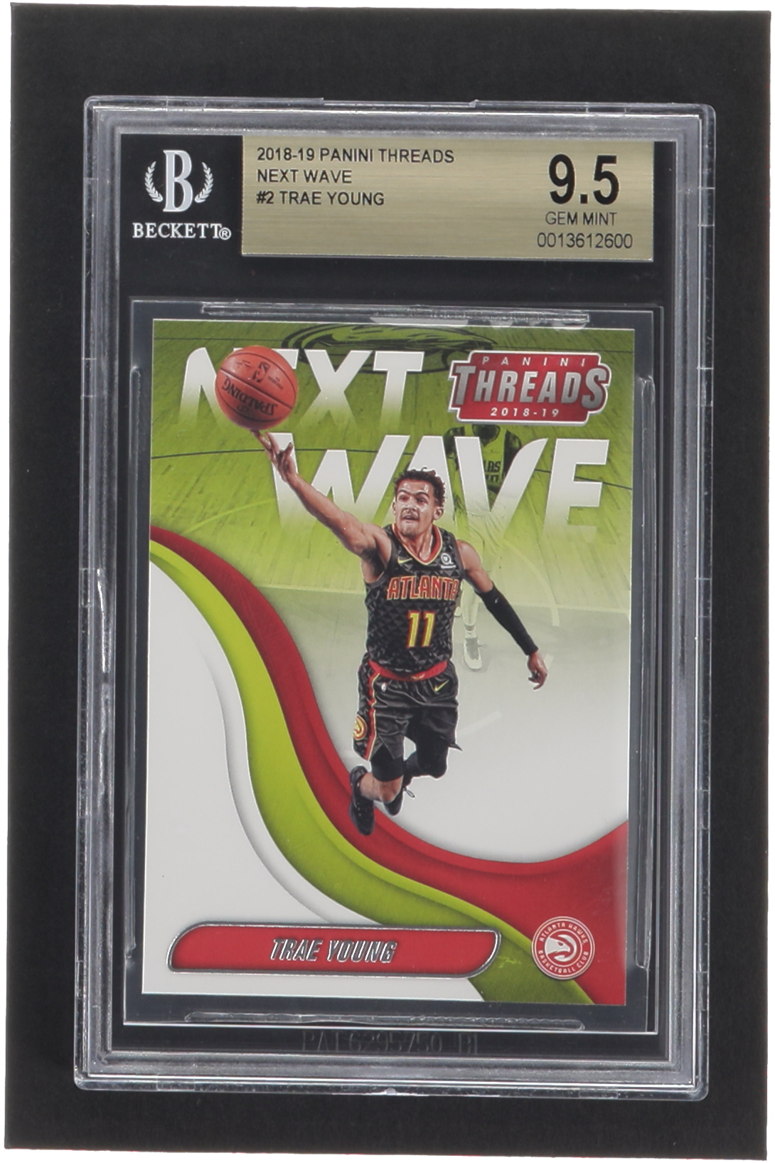 Trae Young 2018-19 Panini Threads Next Wave #2 RC (BGS 9.5) at PristineAuction.com Trae Young 2018-19 Panini Threads Next Wave #2 RC (BGS 9.5) at PristineAuction.com