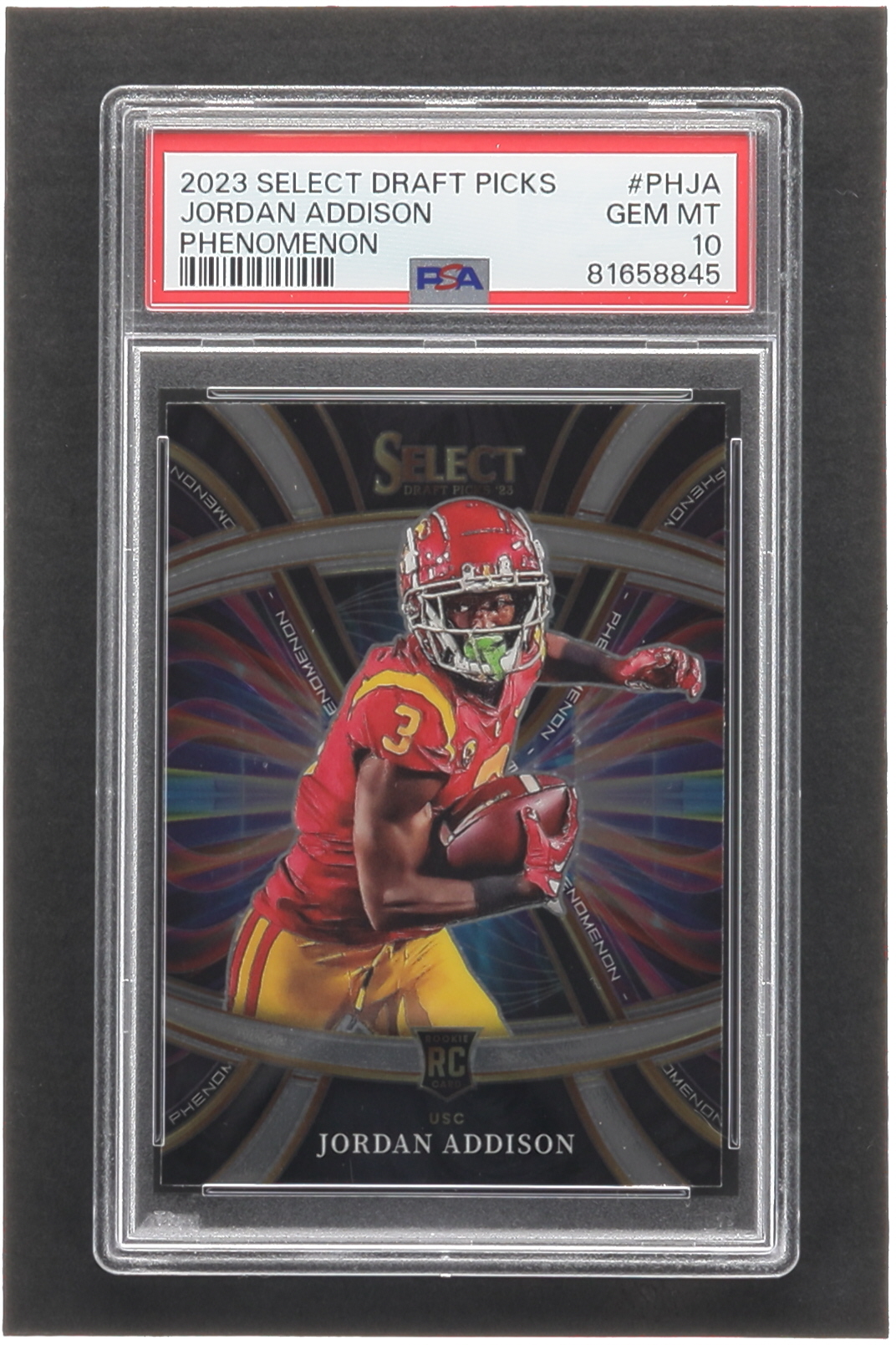 Jordan Addison 2023 Select Draft Picks Phenomenon #7 RC (PSA 10) at PristineAuction.com Jordan Addison 2023 Select Draft Picks Phenomenon #7 RC (PSA 10) at PristineAuction.com