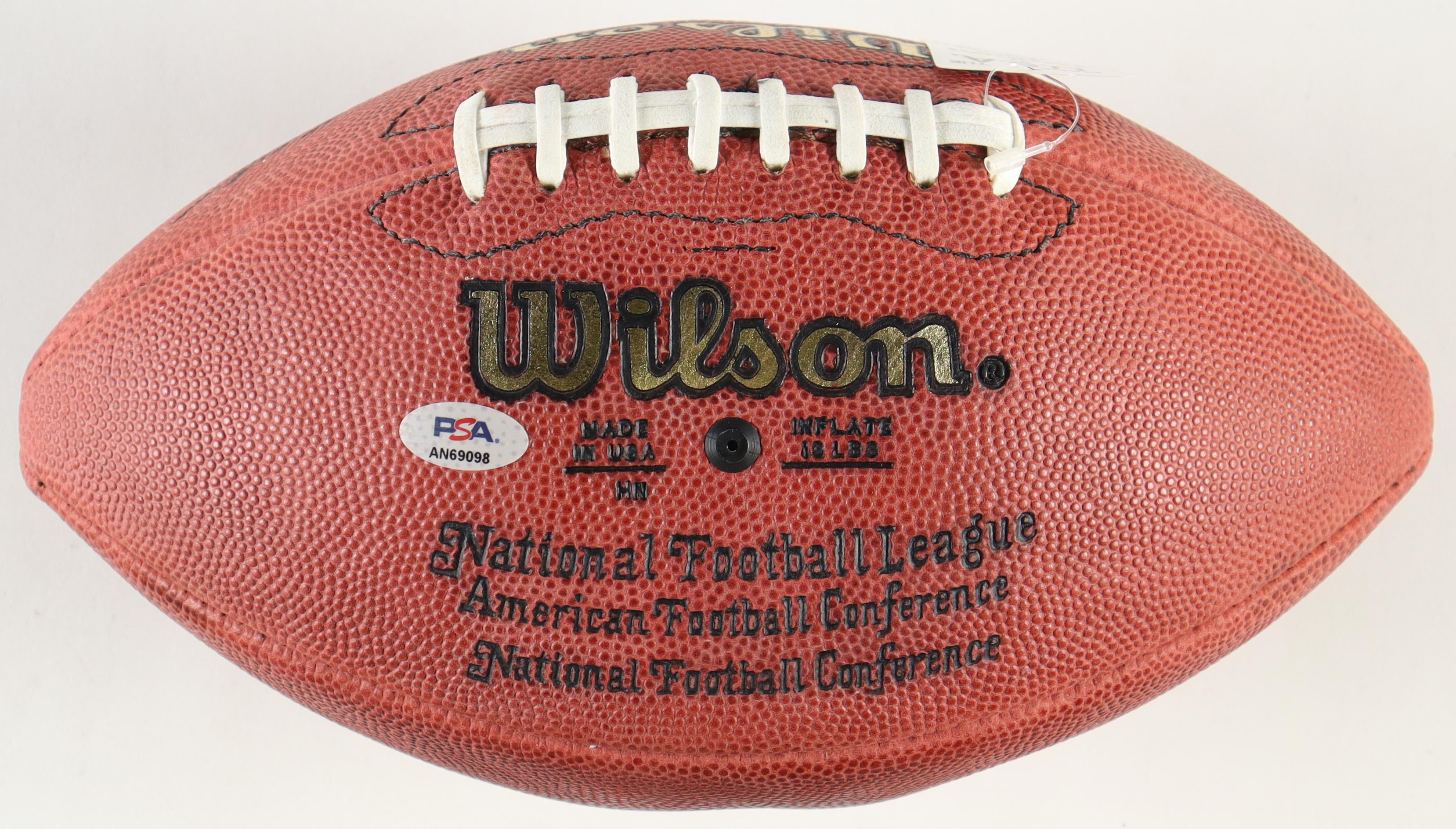 Joe Namath Signed NFL Leather Game Ball Football In Display Case (PSA) at PristineAuction.com Joe Namath Signed NFL Leather Game Ball Football In Display Case (PSA) at PristineAuction.com