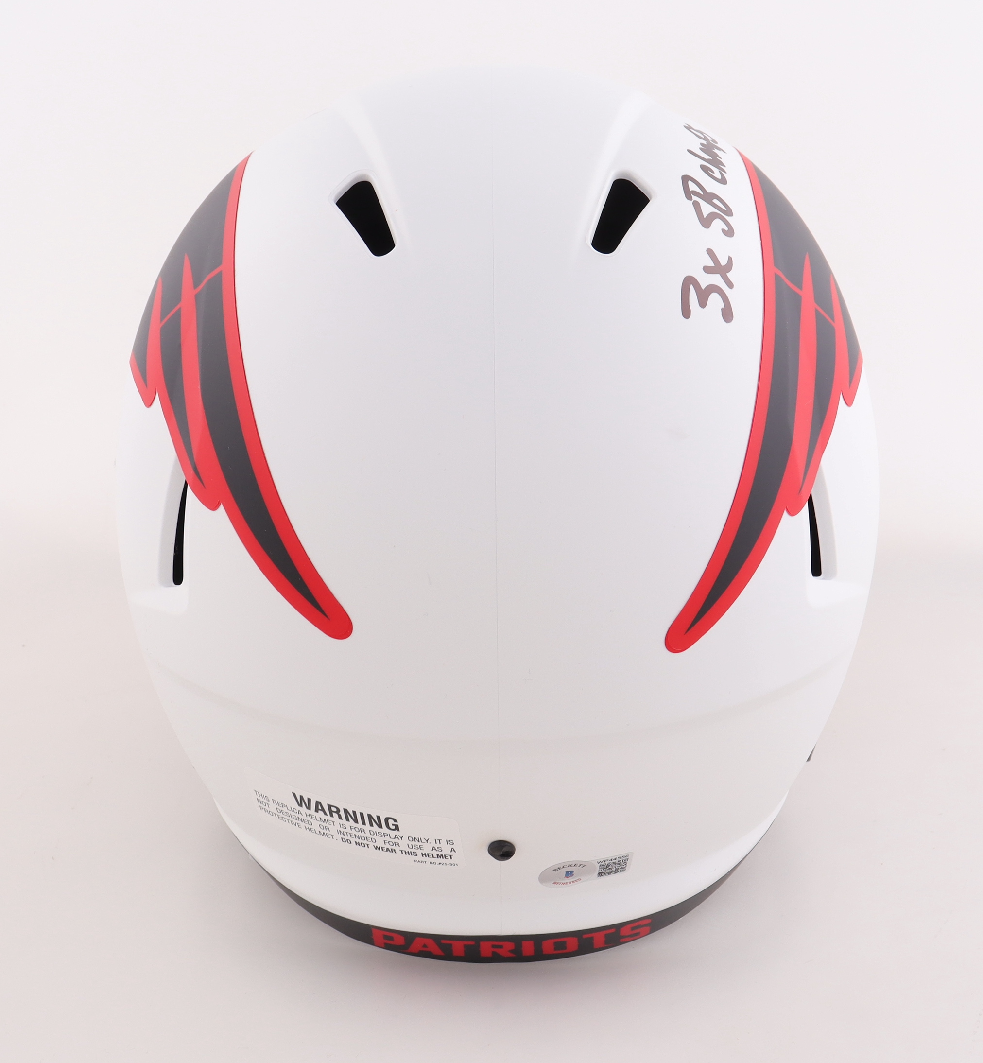 Richard Seymour Signed Full-Size Patriots Lunar Eclipse Alternate Speed Helmet Inscribed "3x SB Champ" (Beckett) at PristineAuction.com Richard Seymour Signed Full-Size Patriots Lunar Eclipse Alternate Speed Helmet Inscribed "3x SB Champ" (Beckett) at PristineAuction.com