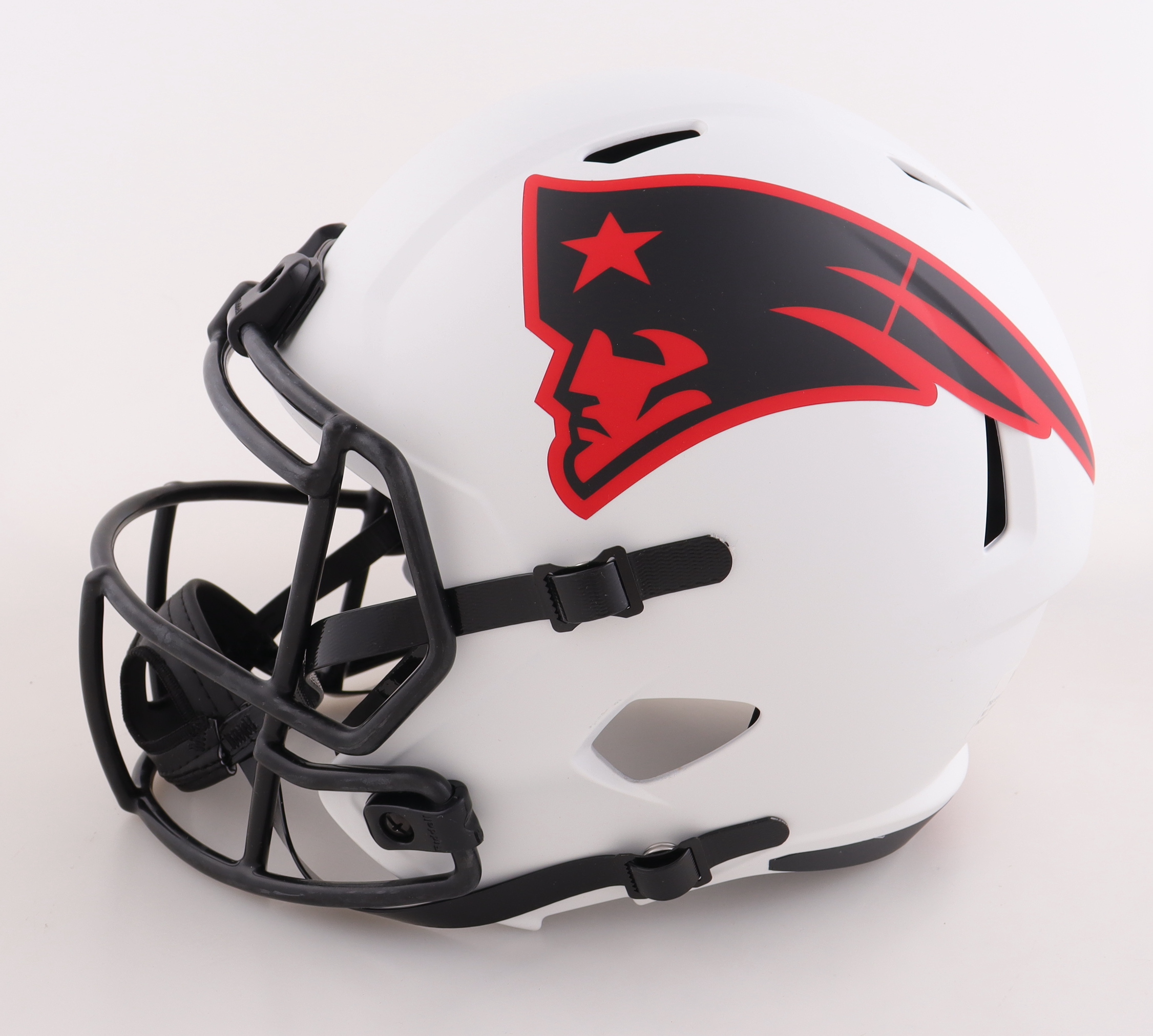 Richard Seymour Signed Full-Size Patriots Lunar Eclipse Alternate Speed Helmet Inscribed "3x SB Champ" (Beckett) at PristineAuction.com Richard Seymour Signed Full-Size Patriots Lunar Eclipse Alternate Speed Helmet Inscribed "3x SB Champ" (Beckett) at PristineAuction.com