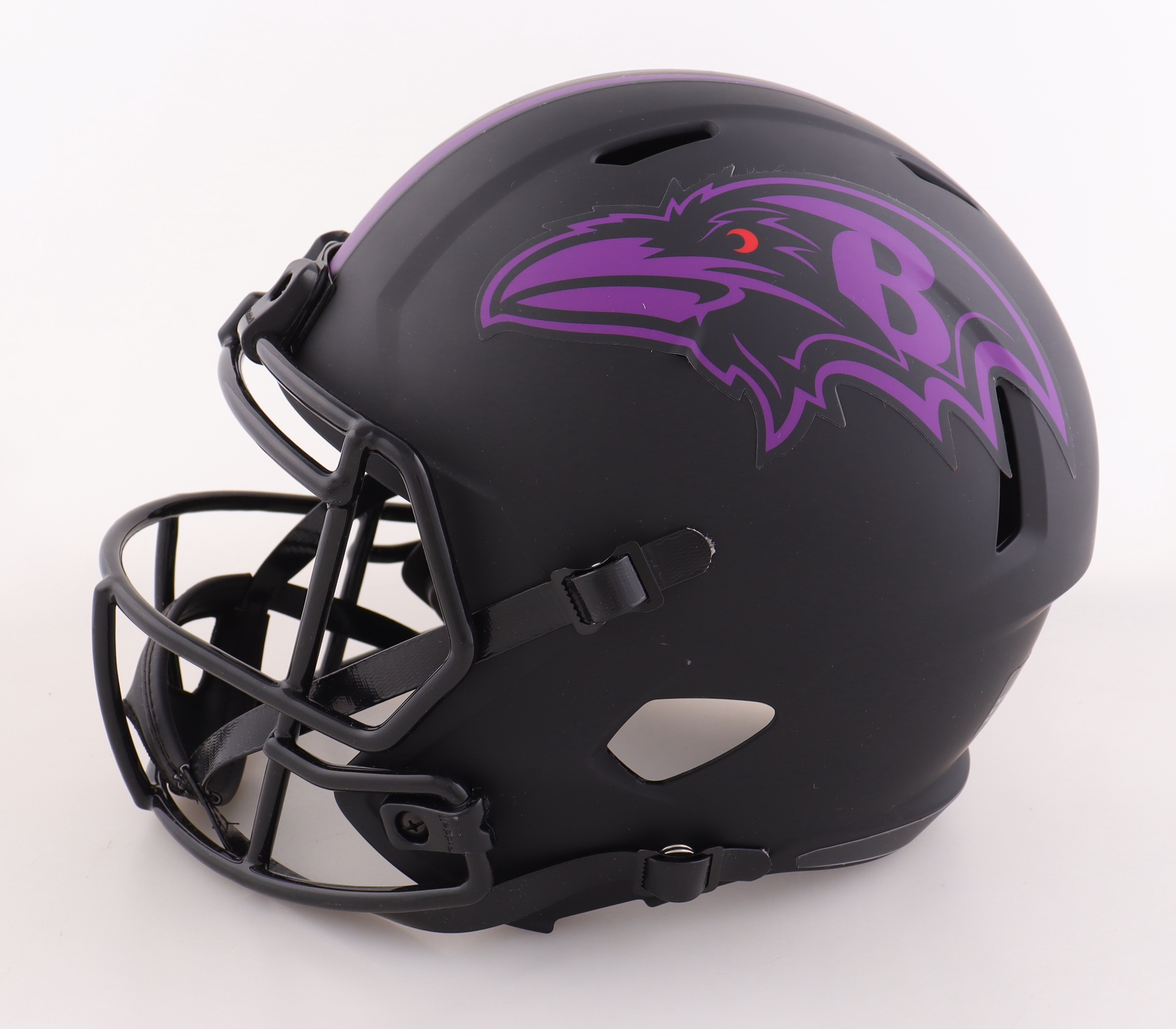 Ed Reed Signed Ravens Full-Size Eclipse Alternate Speed Helmet Inscribed "HOF 19" (Beckett) at PristineAuction.com Ed Reed Signed Ravens Full-Size Eclipse Alternate Speed Helmet Inscribed "HOF 19" (Beckett) at PristineAuction.com