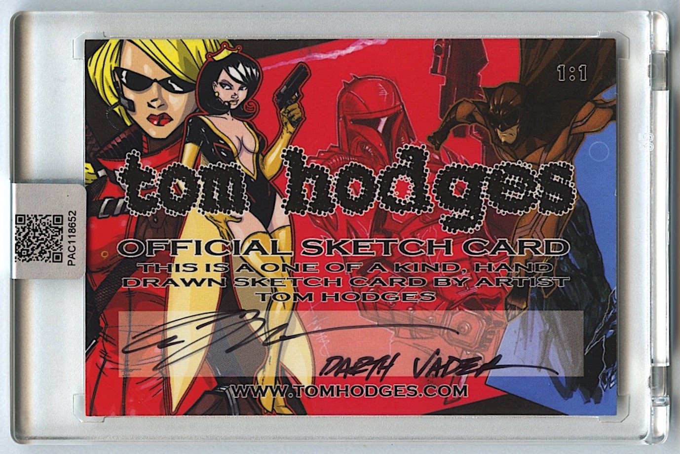 Darth Vader | Star Wars | Original Art Sketch Card by Tom Hodges (1/1 Original Art) at PristineAuction.com Darth Vader | Star Wars | Original Art Sketch Card by Tom Hodges (1/1 Original Art) at PristineAuction.com