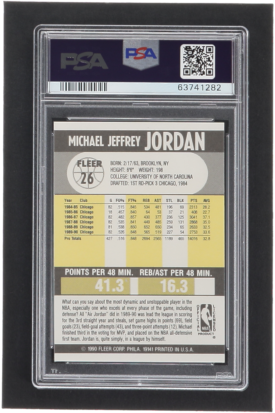Michael Jordan 1990-91 Fleer #26 (PSA 9) at PristineAuction.com Michael Jordan 1990-91 Fleer #26 (PSA 9) at PristineAuction.com