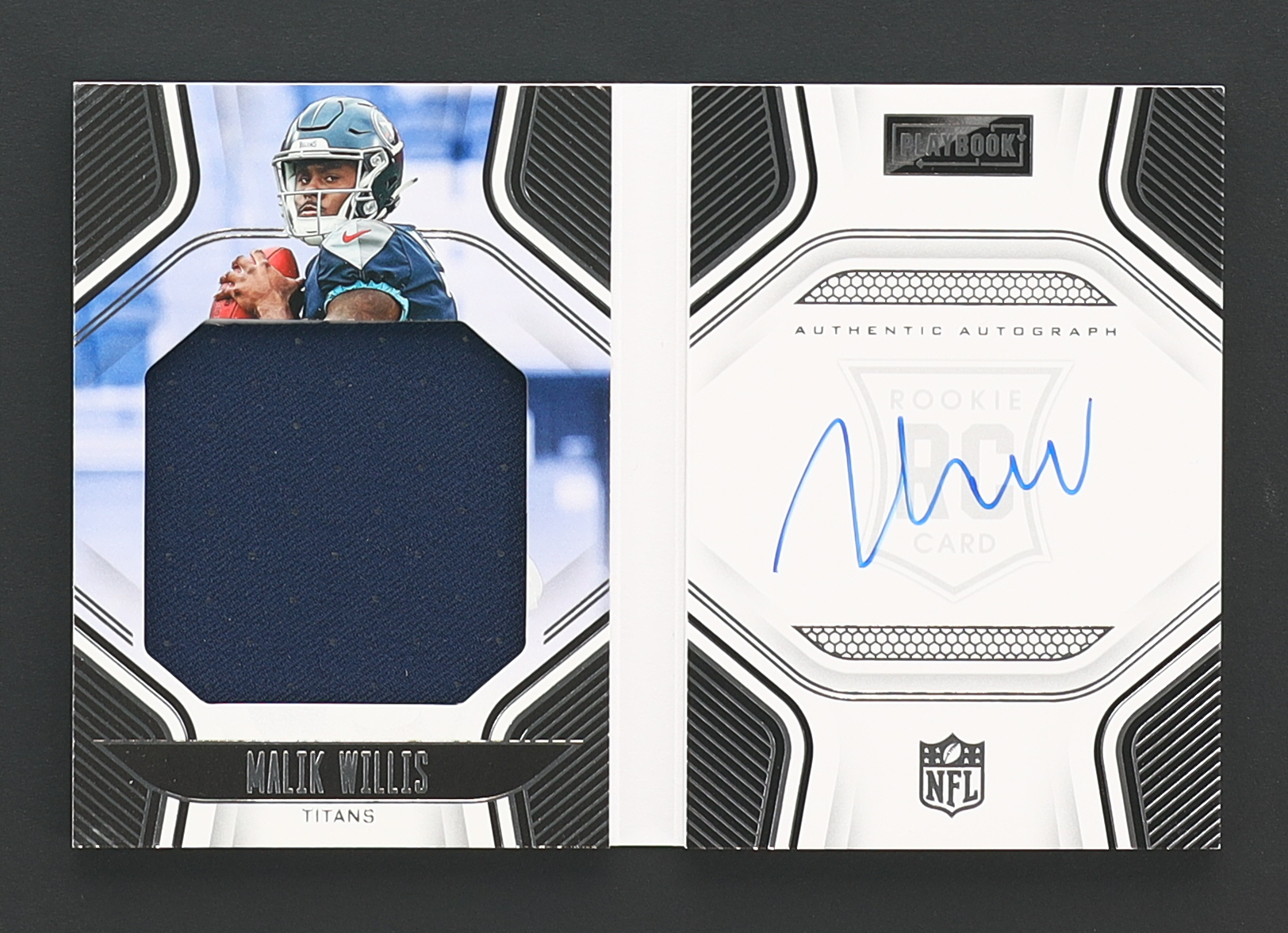 Malik Willis 2022 Panini Playbook #203 JSY AU RC #146/199 at PristineAuction.com Malik Willis 2022 Panini Playbook #203 JSY AU RC #146/199 at PristineAuction.com