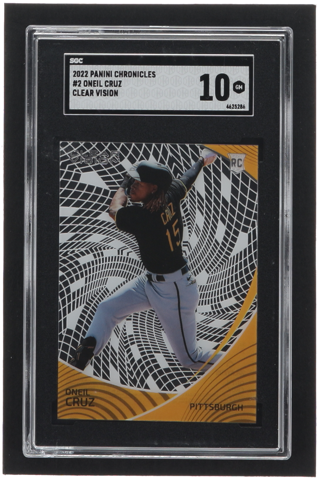 Oneil Cruz 2022 Panini Chronicles Clear Vision #2 RC (SGC 10) at PristineAuction.com Oneil Cruz 2022 Panini Chronicles Clear Vision #2 RC (SGC 10) at PristineAuction.com