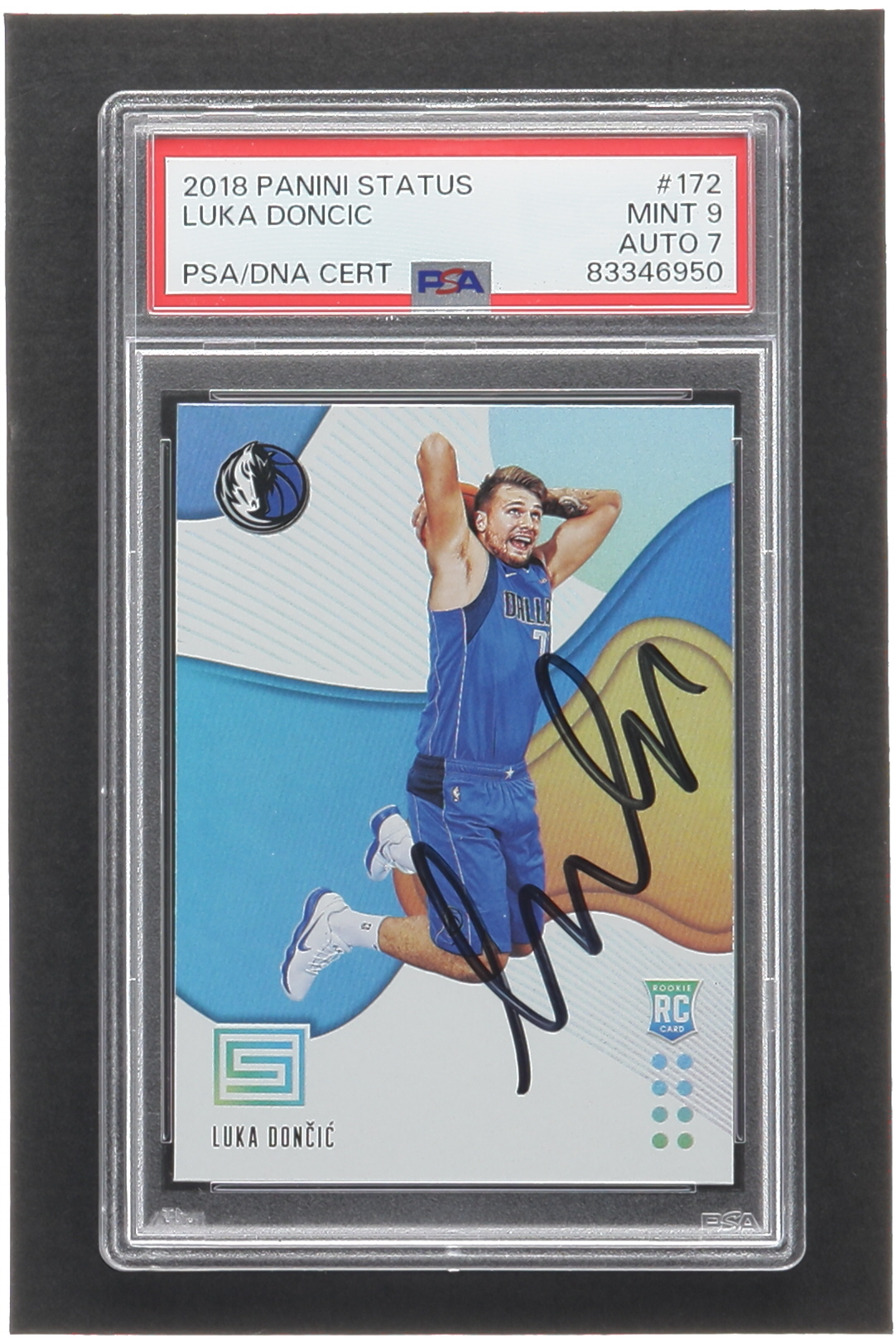 Luka Doncic Signed 2018-19 Panini Status #172 RC (PSA | Auto 7) at PristineAuction.com Luka Doncic Signed 2018-19 Panini Status #172 RC (PSA | Auto 7) at PristineAuction.com