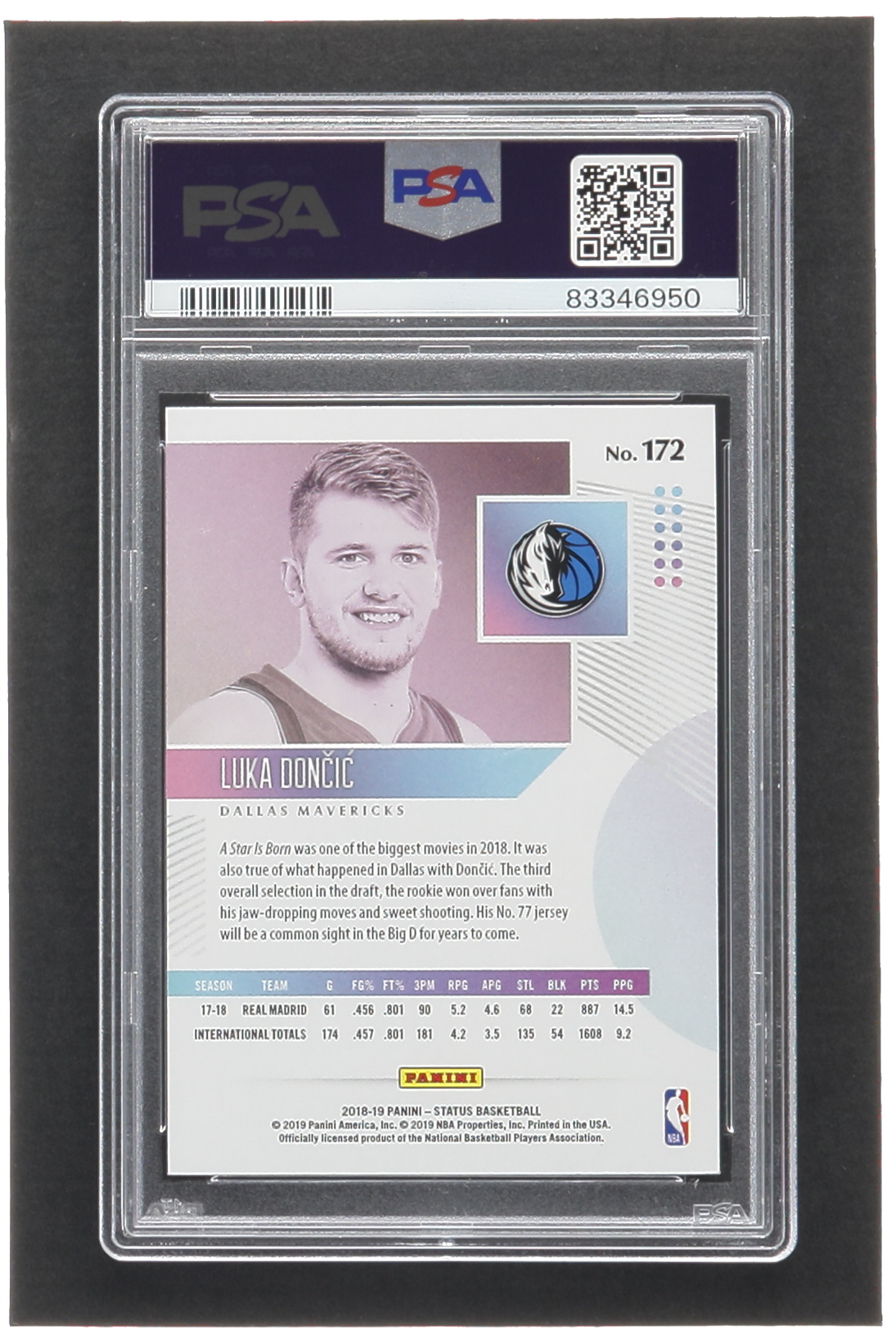 Luka Doncic Signed 2018-19 Panini Status #172 RC (PSA | Auto 7) at PristineAuction.com Luka Doncic Signed 2018-19 Panini Status #172 RC (PSA | Auto 7) at PristineAuction.com