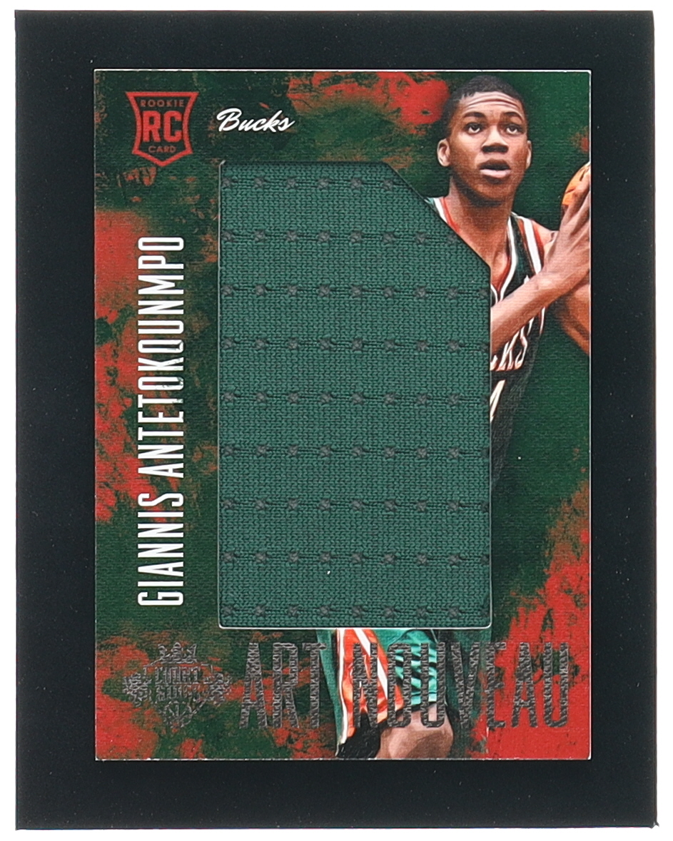 Giannis Antetokounmpo 2013-14 Court Kings Art Nouveau Jerseys #27 RC #273/325 at PristineAuction.com Giannis Antetokounmpo 2013-14 Court Kings Art Nouveau Jerseys #27 RC #273/325 at PristineAuction.com