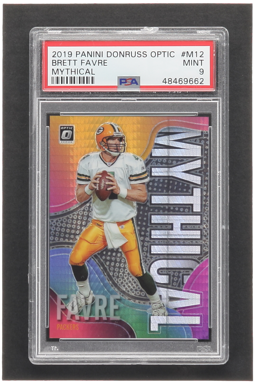 Brett Favre 2019 Donruss Optic Mythical #12 (PSA 9) at PristineAuction.com Brett Favre 2019 Donruss Optic Mythical #12 (PSA 9) at PristineAuction.com