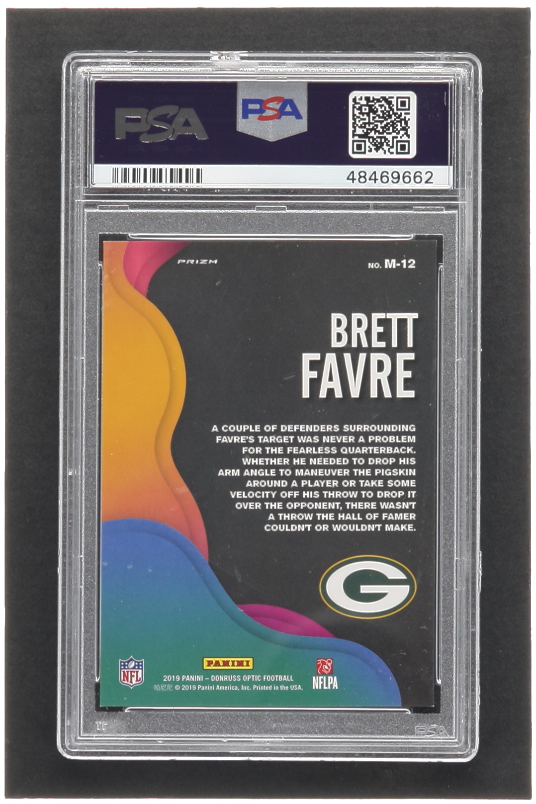 Brett Favre 2019 Donruss Optic Mythical #12 (PSA 9) at PristineAuction.com Brett Favre 2019 Donruss Optic Mythical #12 (PSA 9) at PristineAuction.com