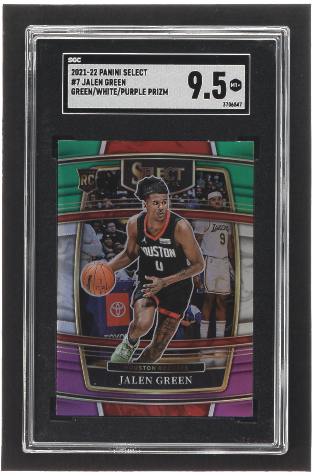 Jalen Green 2021-22 Select Prizms Green White Purple #7 RC (SGC 9.5) at PristineAuction.com Jalen Green 2021-22 Select Prizms Green White Purple #7 RC (SGC 9.5) at PristineAuction.com