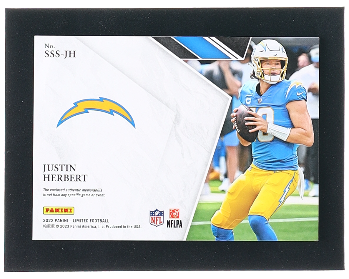 Justin Herbert 2022 Limited Stadium Star Swatches #1 #48/99 at PristineAuction.com Justin Herbert 2022 Limited Stadium Star Swatches #1 #48/99 at PristineAuction.com