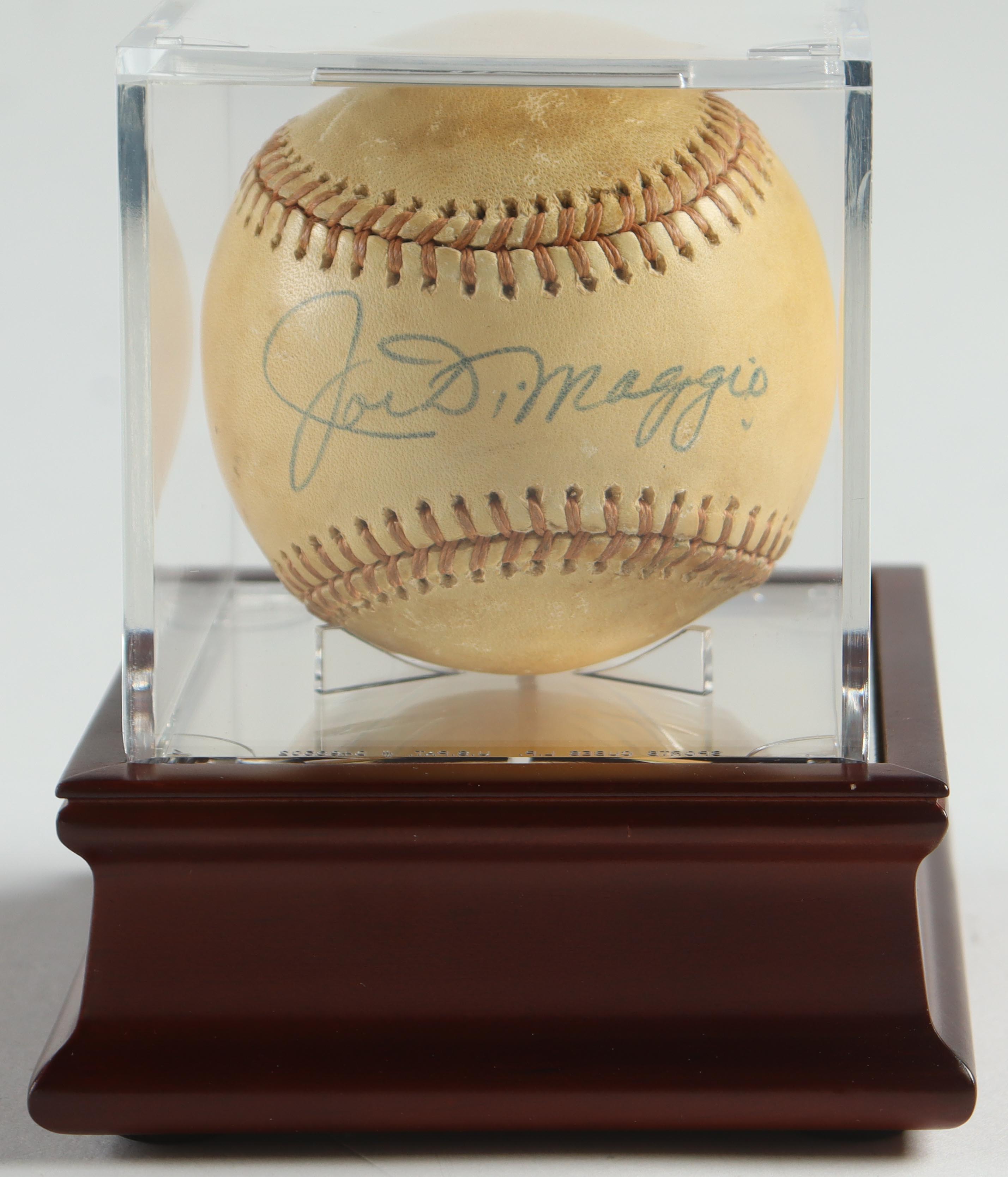 Joe DiMaggio Signed OAL Baseball In Display Case (JSA) at PristineAuction.com Joe DiMaggio Signed OAL Baseball In Display Case (JSA) at PristineAuction.com