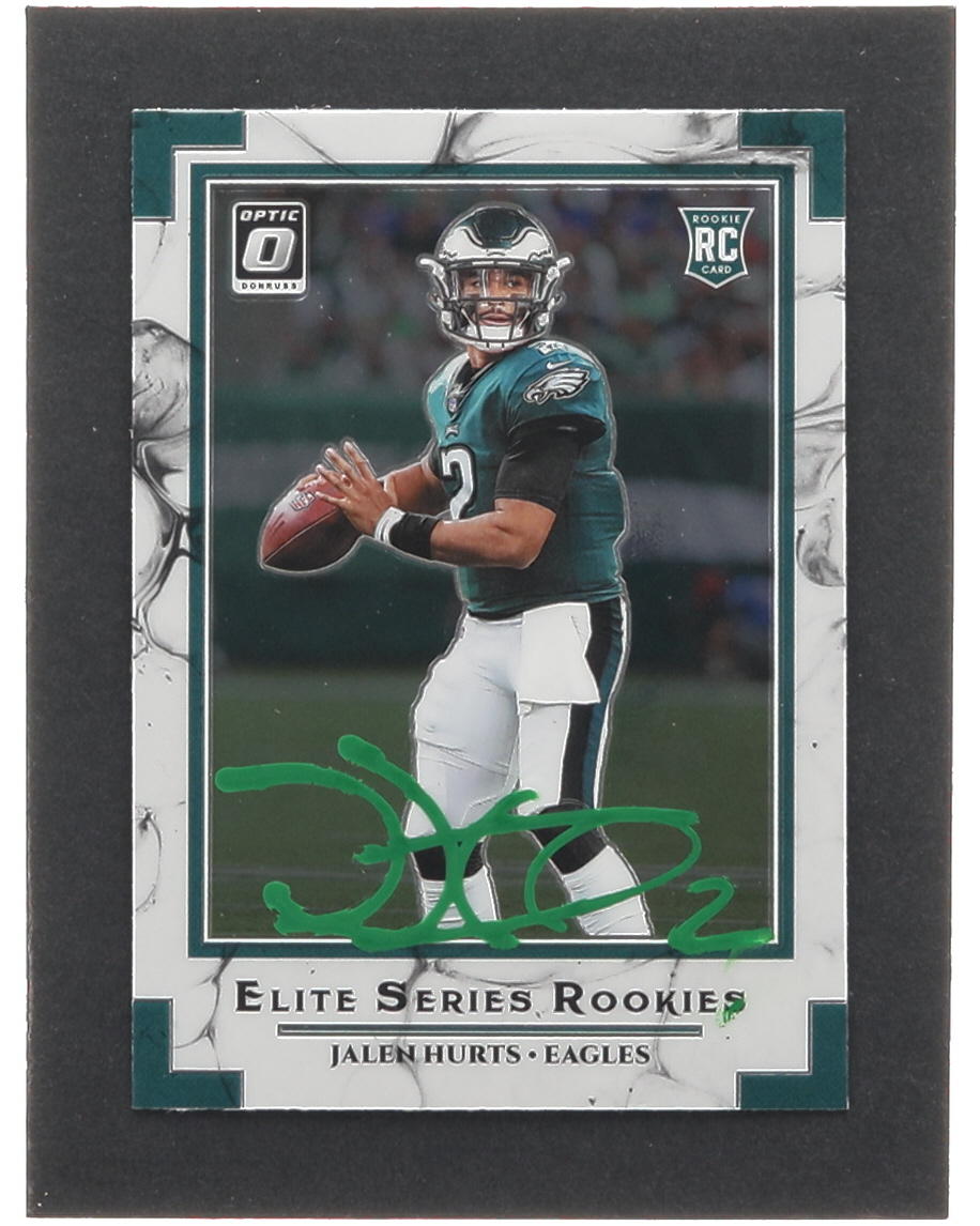 Jalen Hurts Signed 2020 Donruss Optic The Elite Series Rookies #14 RC (JSA) at PristineAuction.com Jalen Hurts Signed 2020 Donruss Optic The Elite Series Rookies #14 RC (JSA) at PristineAuction.com