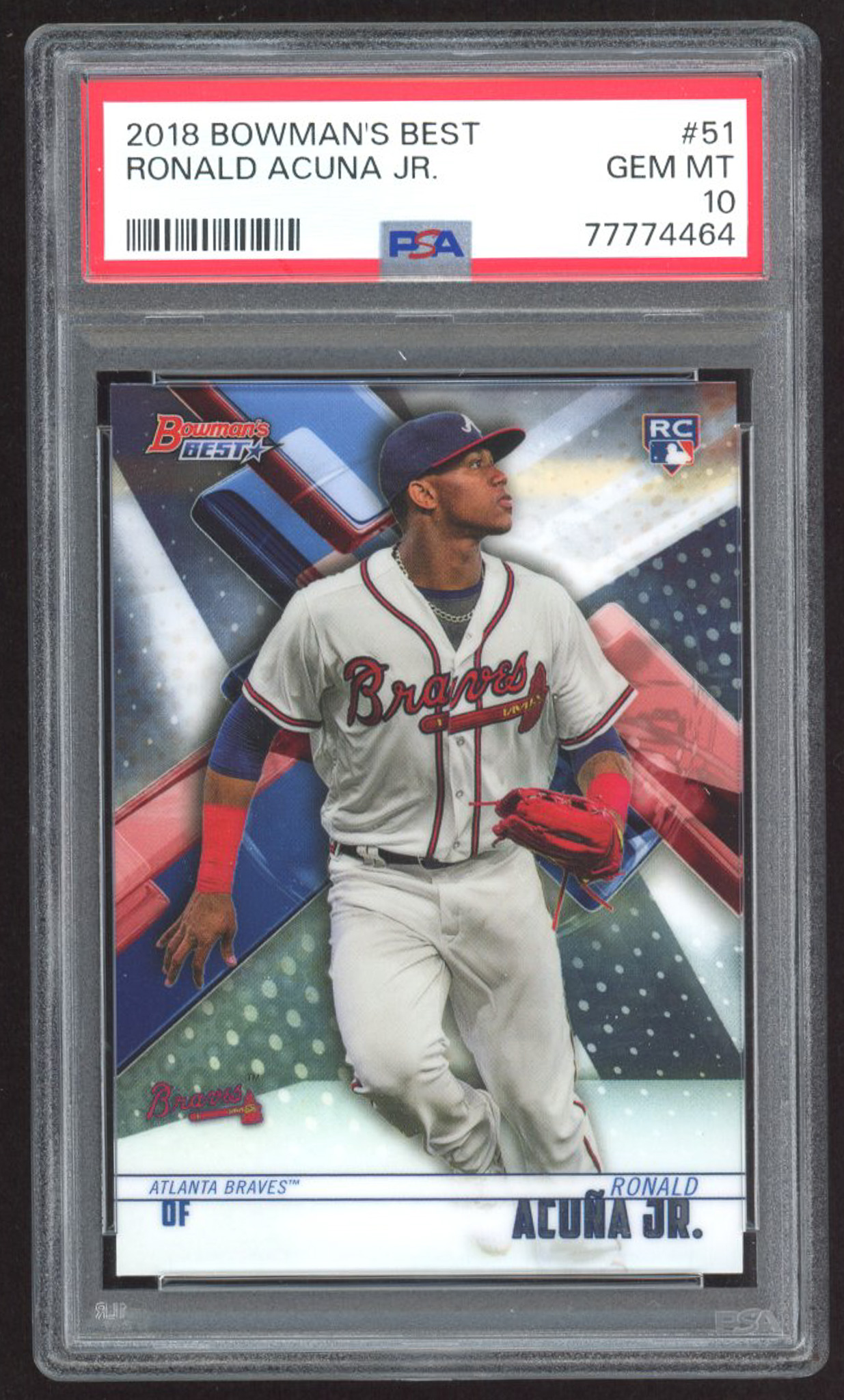 Ronald Acuna Jr. 2018 Bowman's Best #51 RC (PSA 10) at PristineAuction.com Ronald Acuna Jr. 2018 Bowman's Best #51 RC (PSA 10) at PristineAuction.com