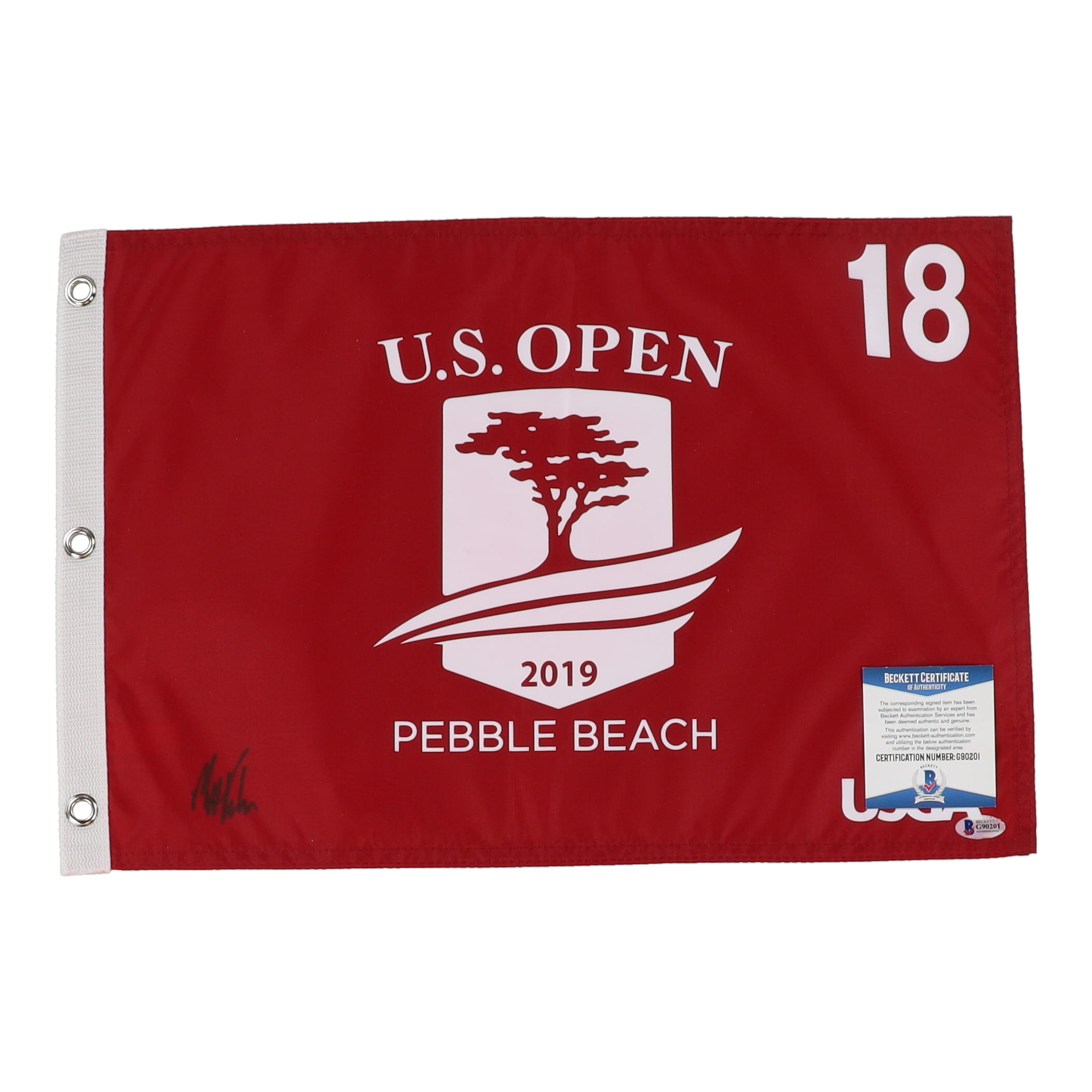 Jimmie Walker Signed 2019 U.S. Open Golf Pin Flag (Beckett) at PristineAuction.com Jimmie Walker Signed 2019 U.S. Open Golf Pin Flag (Beckett) at PristineAuction.com