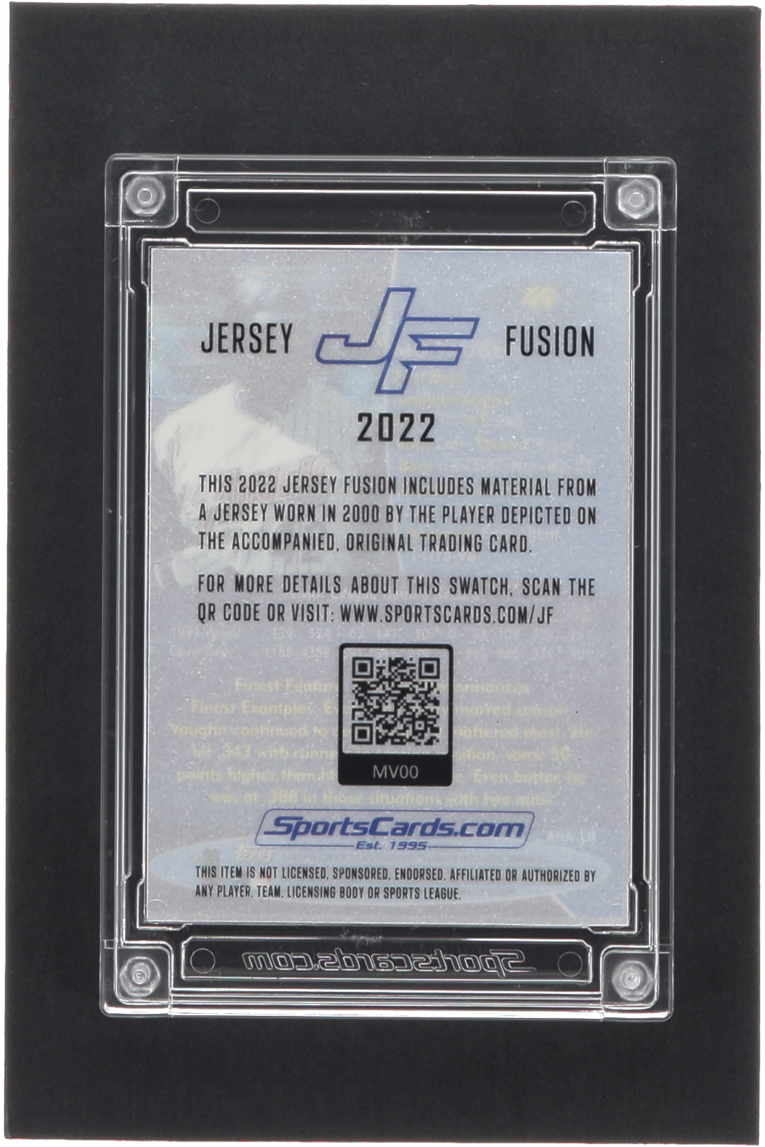 Mo Vaughn 2022 Jersey Fusion Game Used Swatch #MV00 at PristineAuction.com Mo Vaughn 2022 Jersey Fusion Game Used Swatch #MV00 at PristineAuction.com