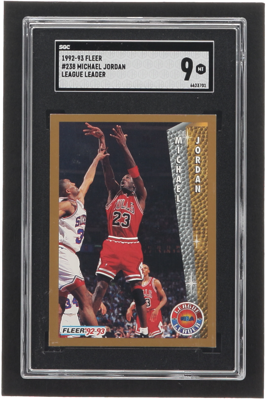 Michael Jordan 1992-93 Fleer #238 LL (SGC 9) at PristineAuction.com Michael Jordan 1992-93 Fleer #238 LL (SGC 9) at PristineAuction.com