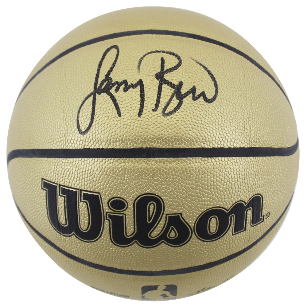 Larry Bird Signed NBA Basketball (Beckett) Pristine Auction