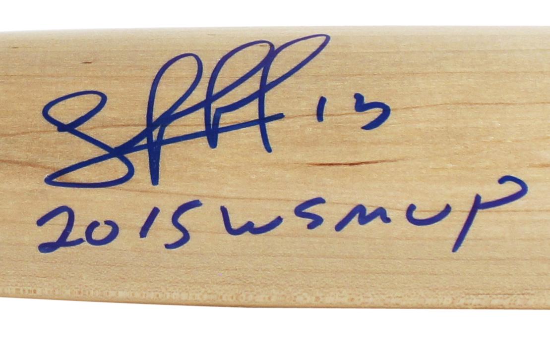 Salvador Perez Signed Louisville Slugger Baseball Bat Inscribed "2015 WS MVP" (Beckett) at PristineAuction.com Salvador Perez Signed Louisville Slugger Baseball Bat Inscribed "2015 WS MVP" (Beckett) at PristineAuction.com